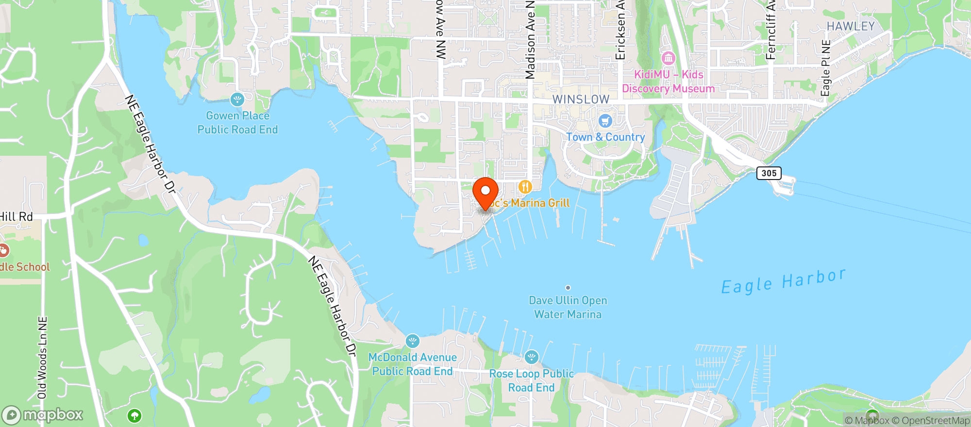 Map showing Harbour Public House