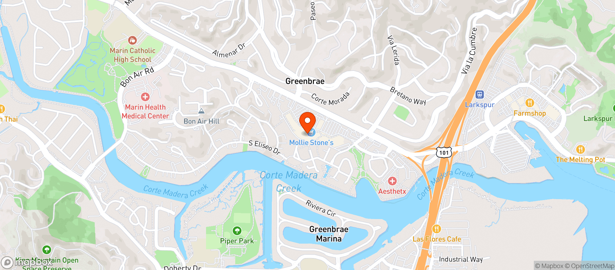 Map showing Mollie Stones Market #4
