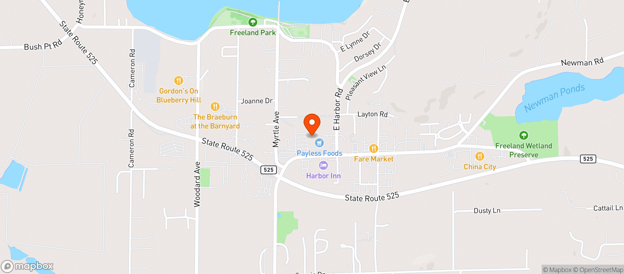 Map showing Payless Foods