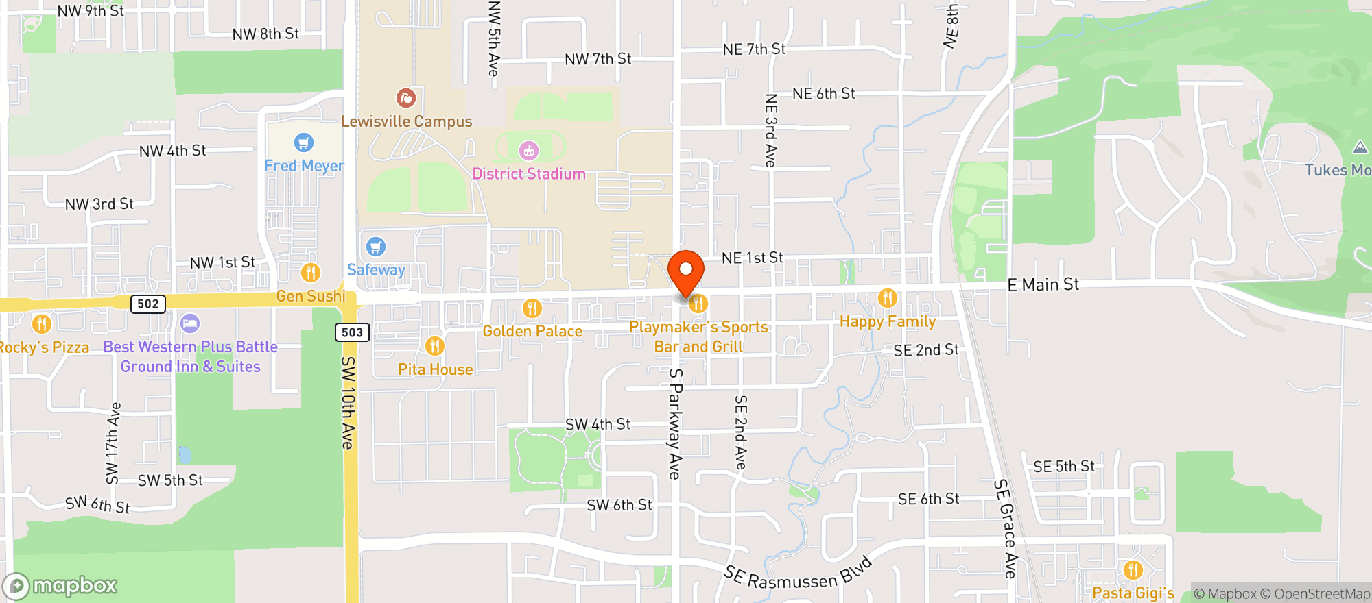 Map showing 1st Choice Market