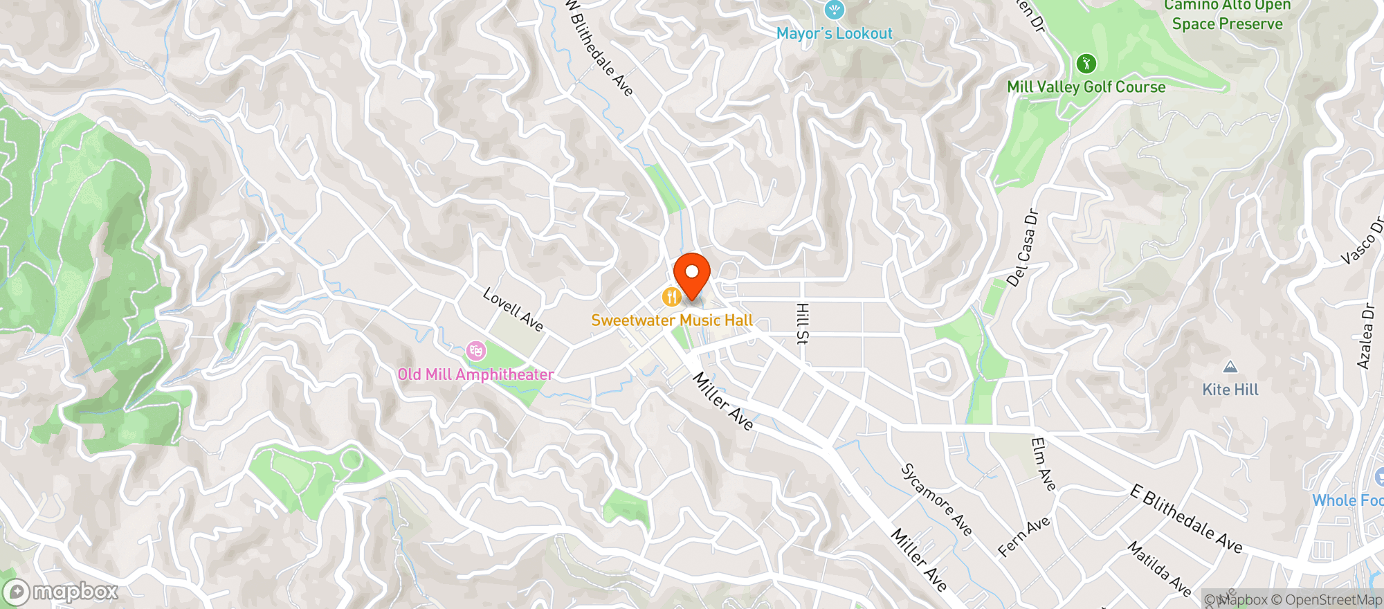Map showing Mill Valley Market