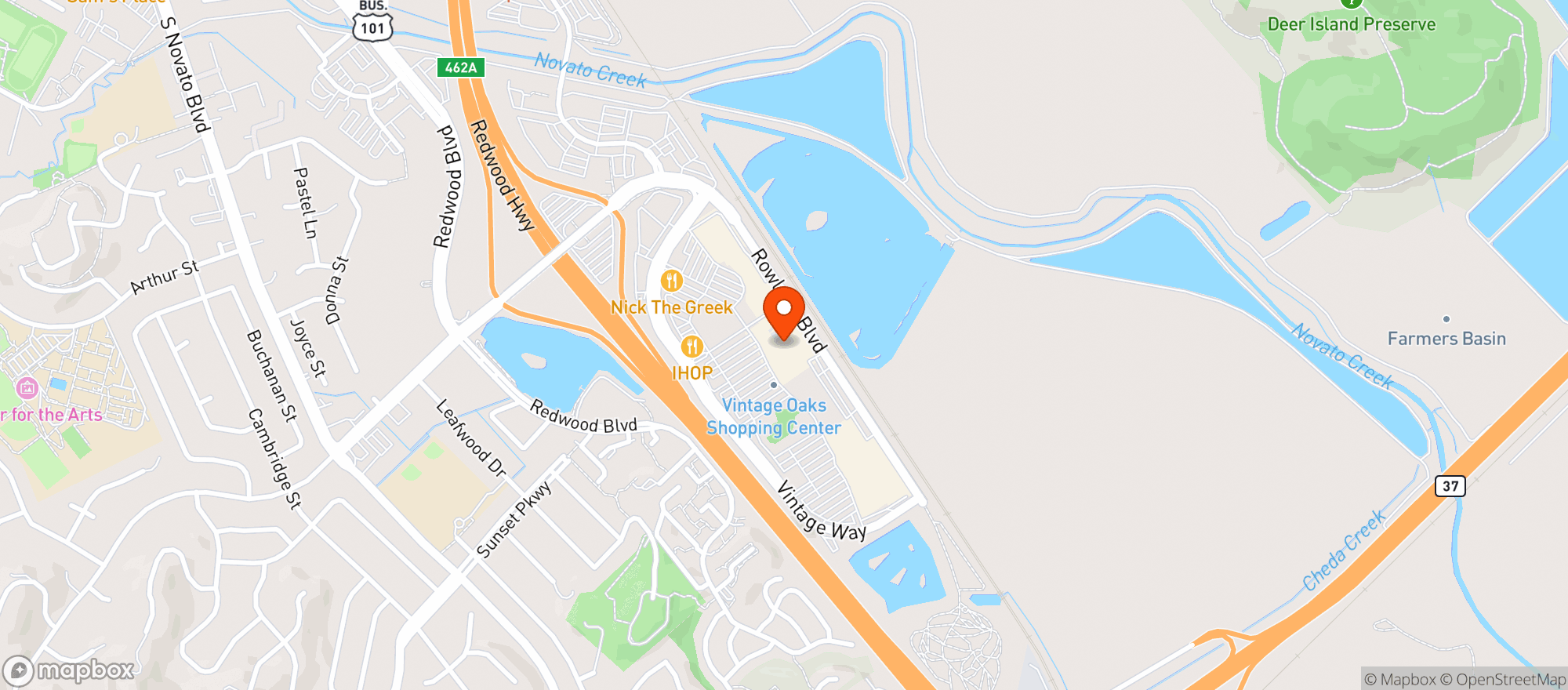 Map showing Target