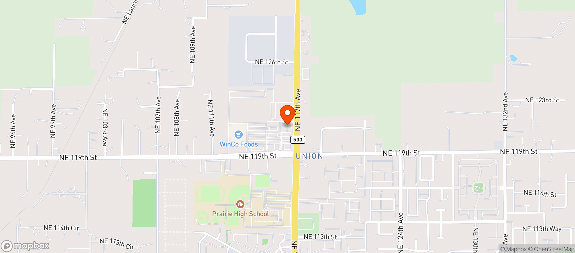 Map showing Ampm #7130