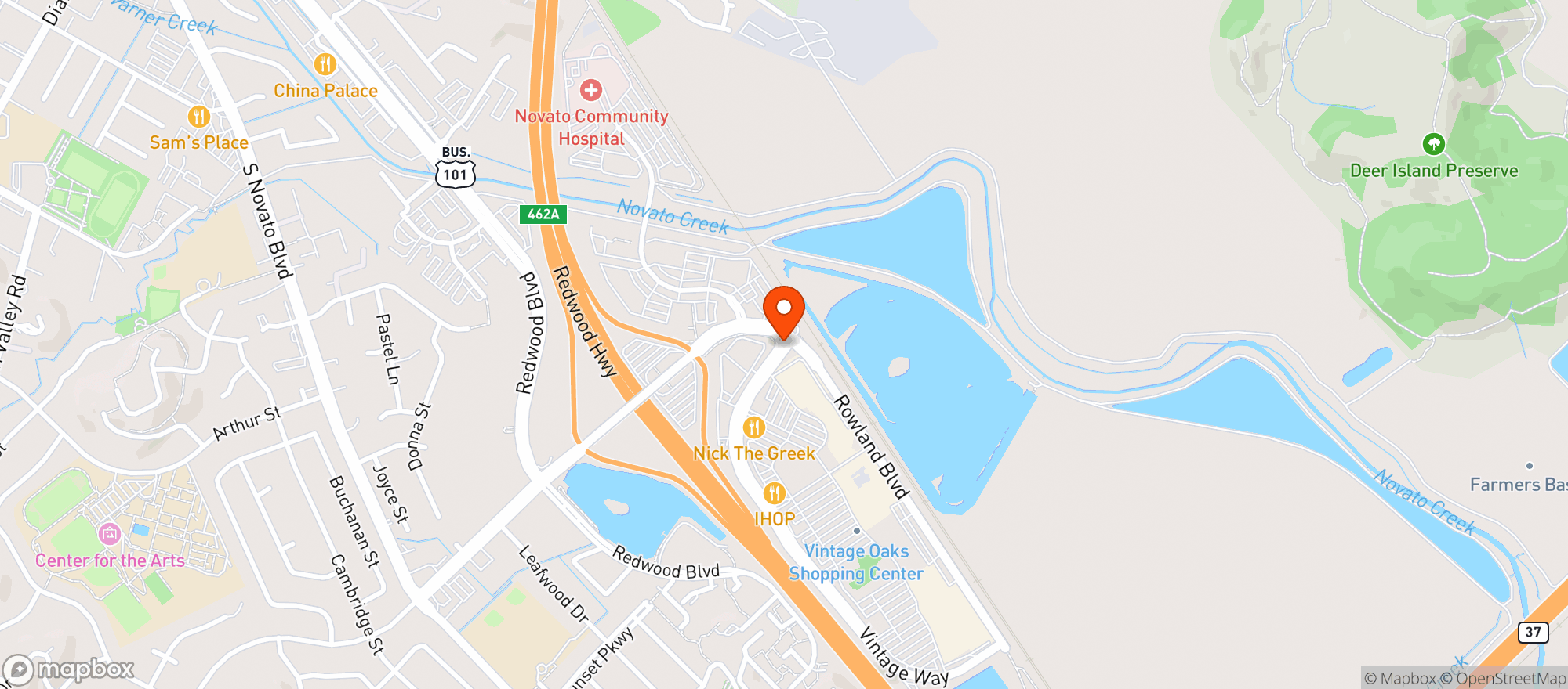 Map showing BevMo