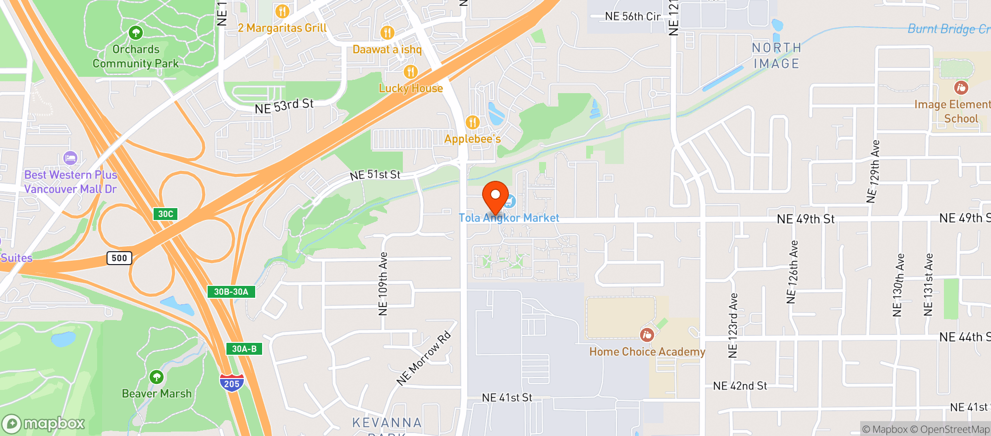 Map showing Beverage Tobacco Zone