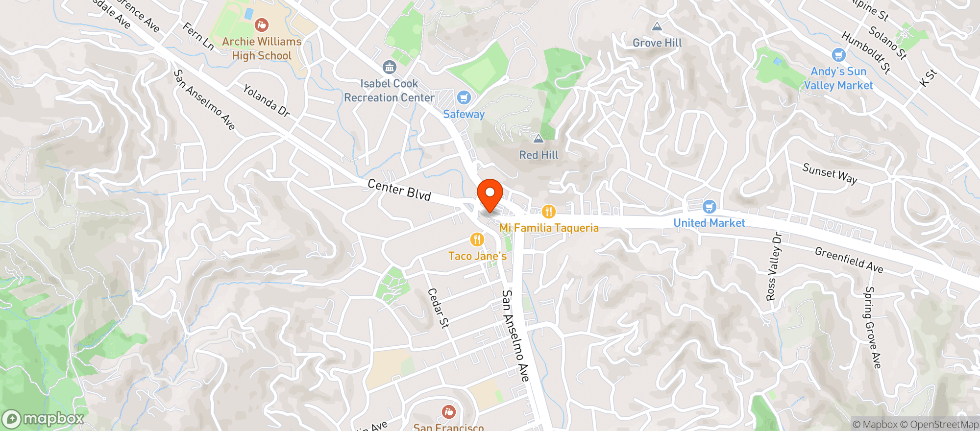 Map showing Flour Craft Bakery