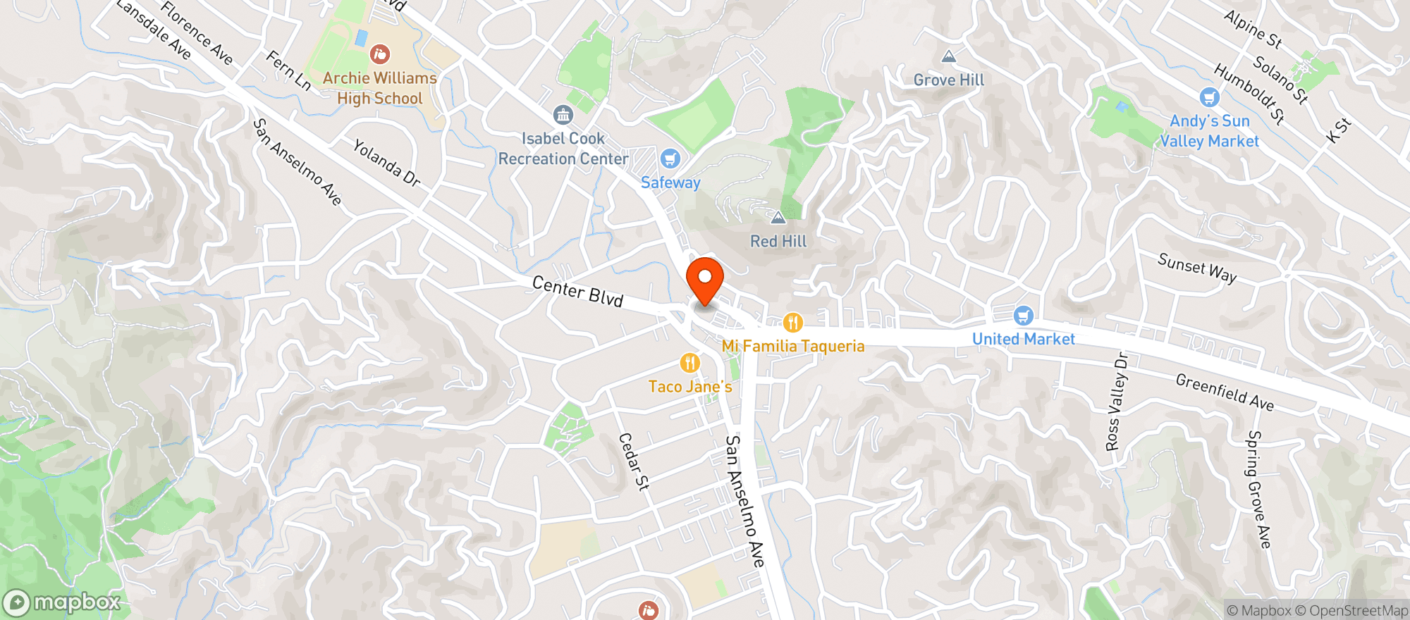 Map showing Andronicos