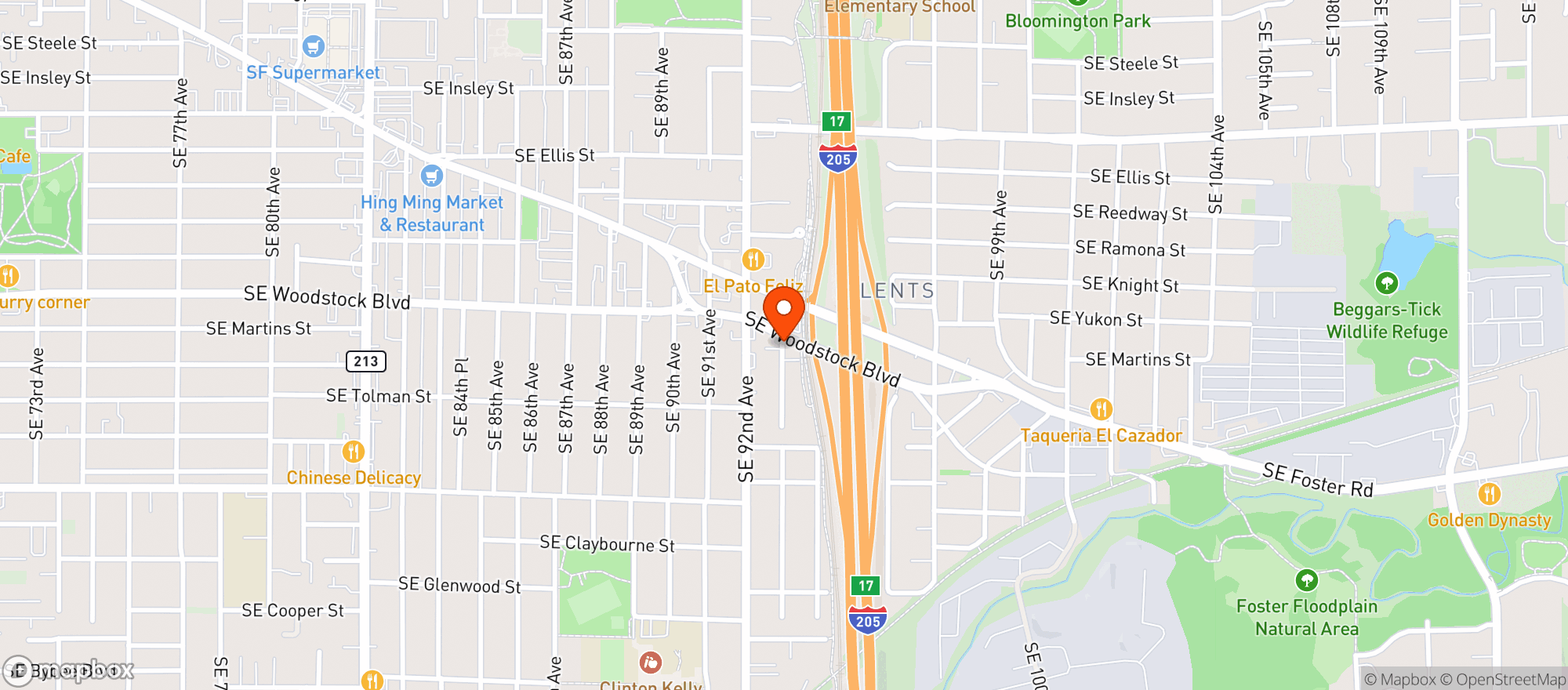 Map showing FLIPSIDE BAR & CARTS