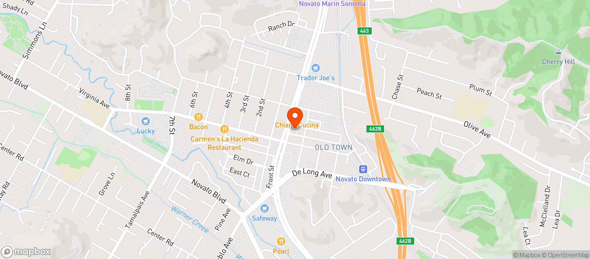 Map showing BeerCraft Novato