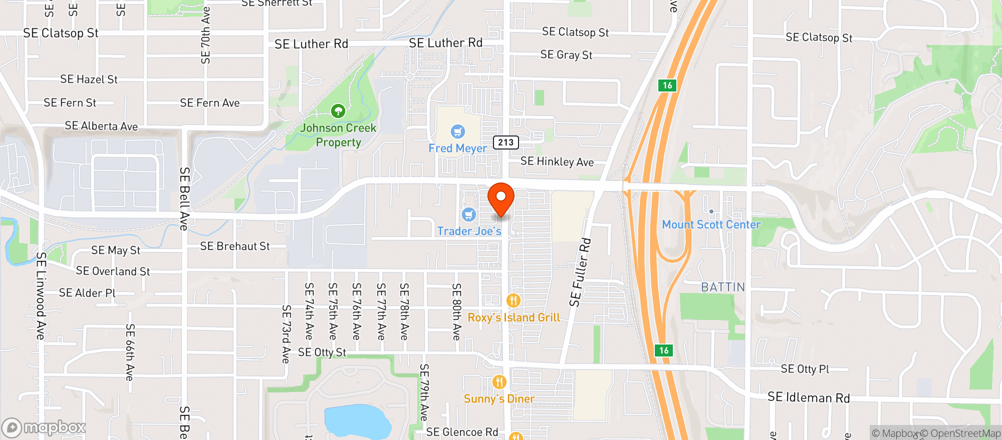 Map showing TRADER JOES