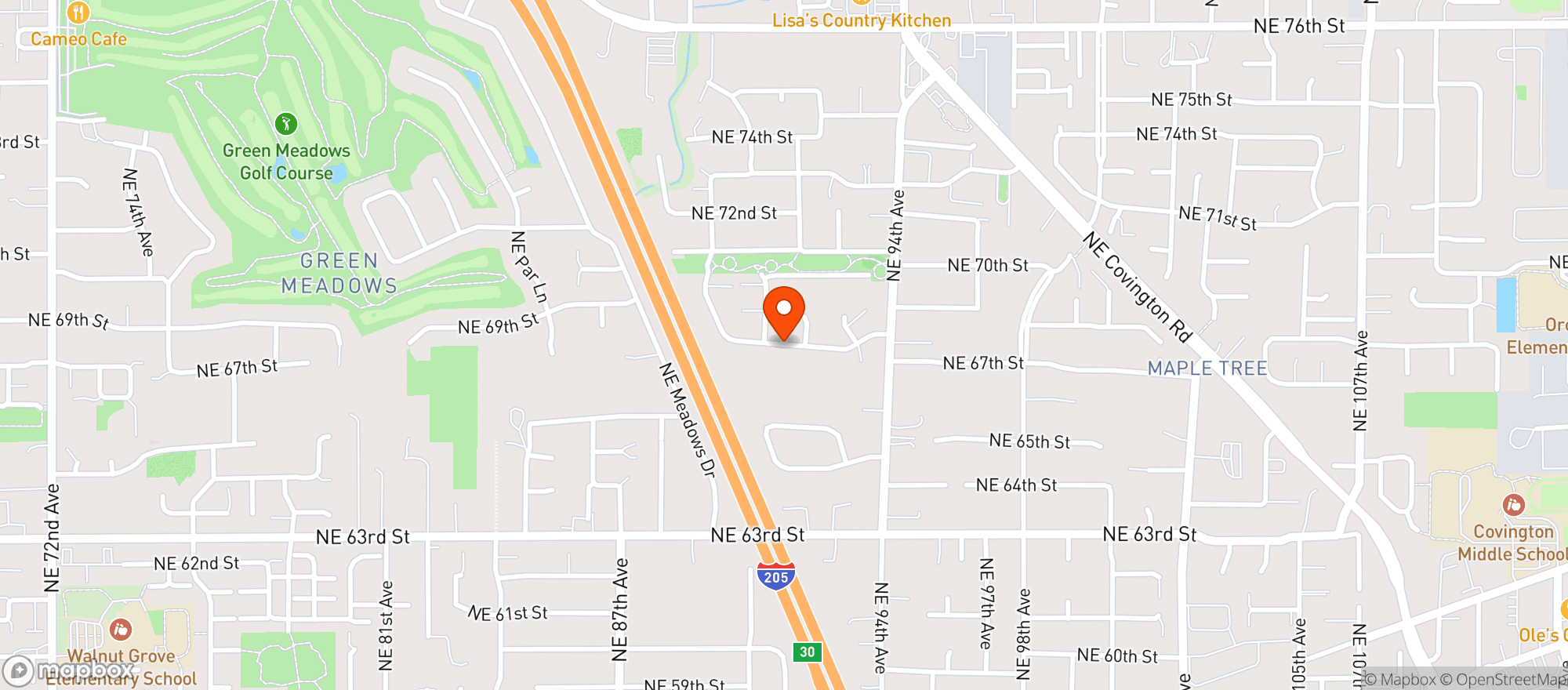 Map showing Creekside Country Store