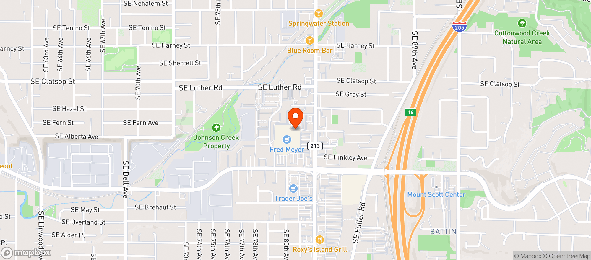 Map showing Fred Meyer