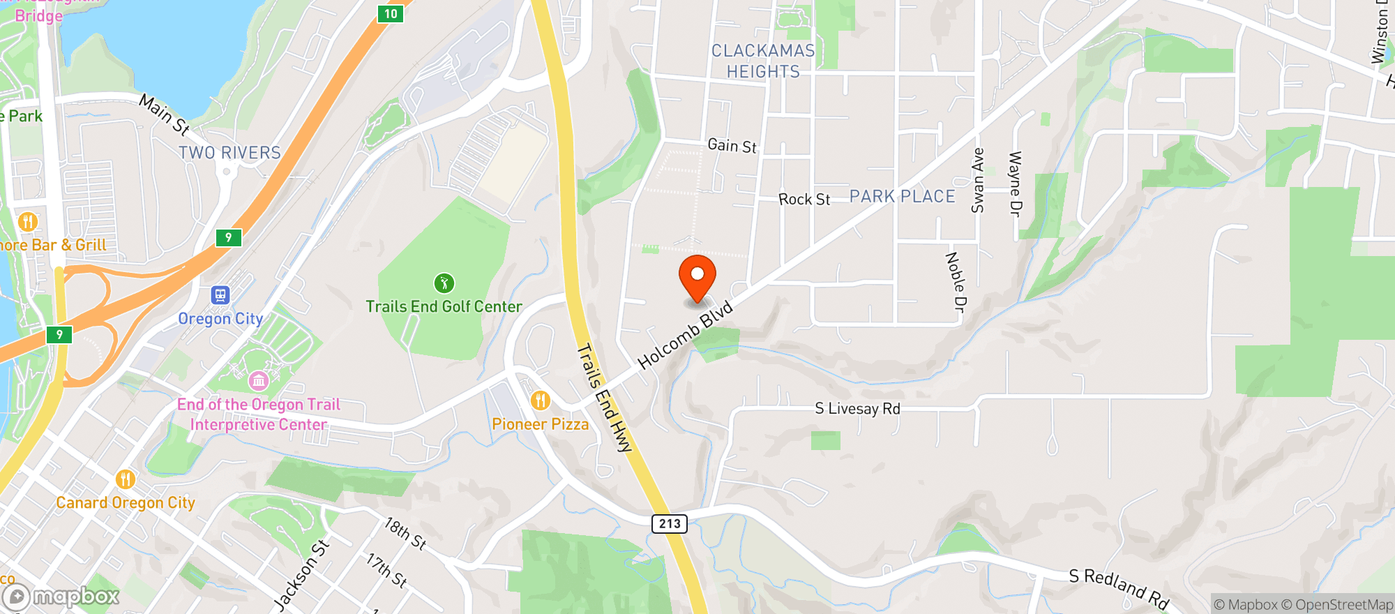 Map showing Holcomb Market