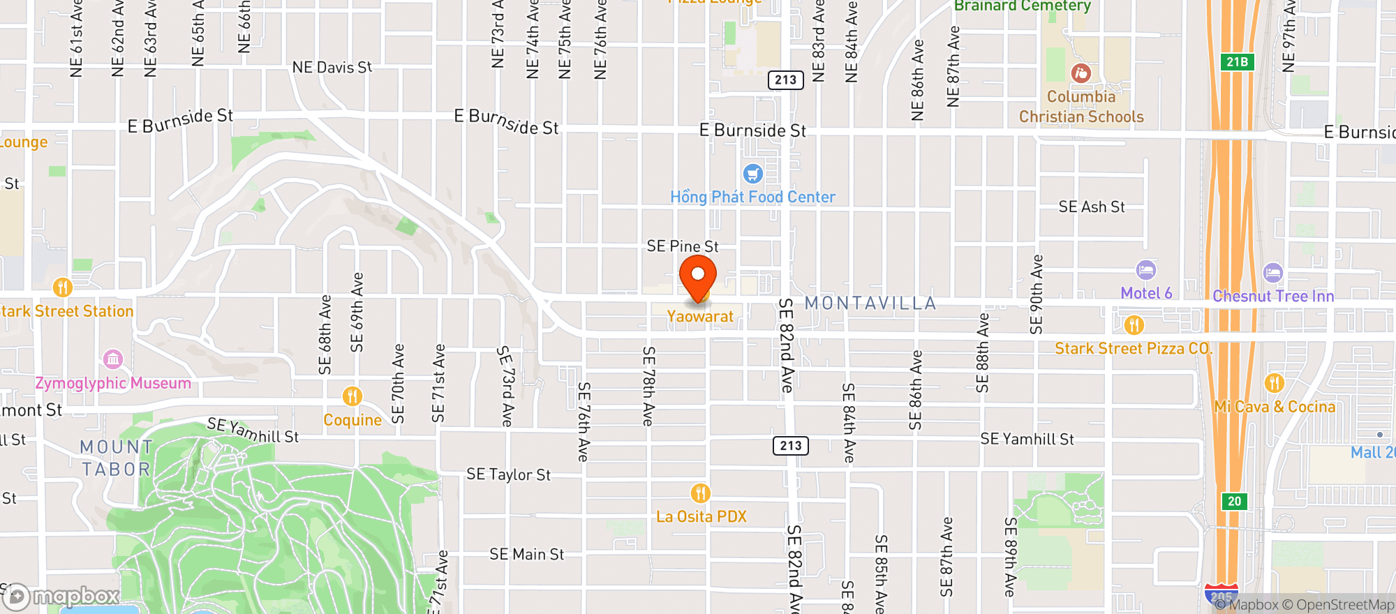 Map showing Tinker Tavern