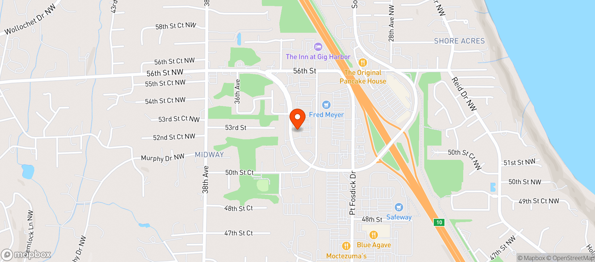 Map showing Harbor Greens Gig Harbor - Gig Harbor