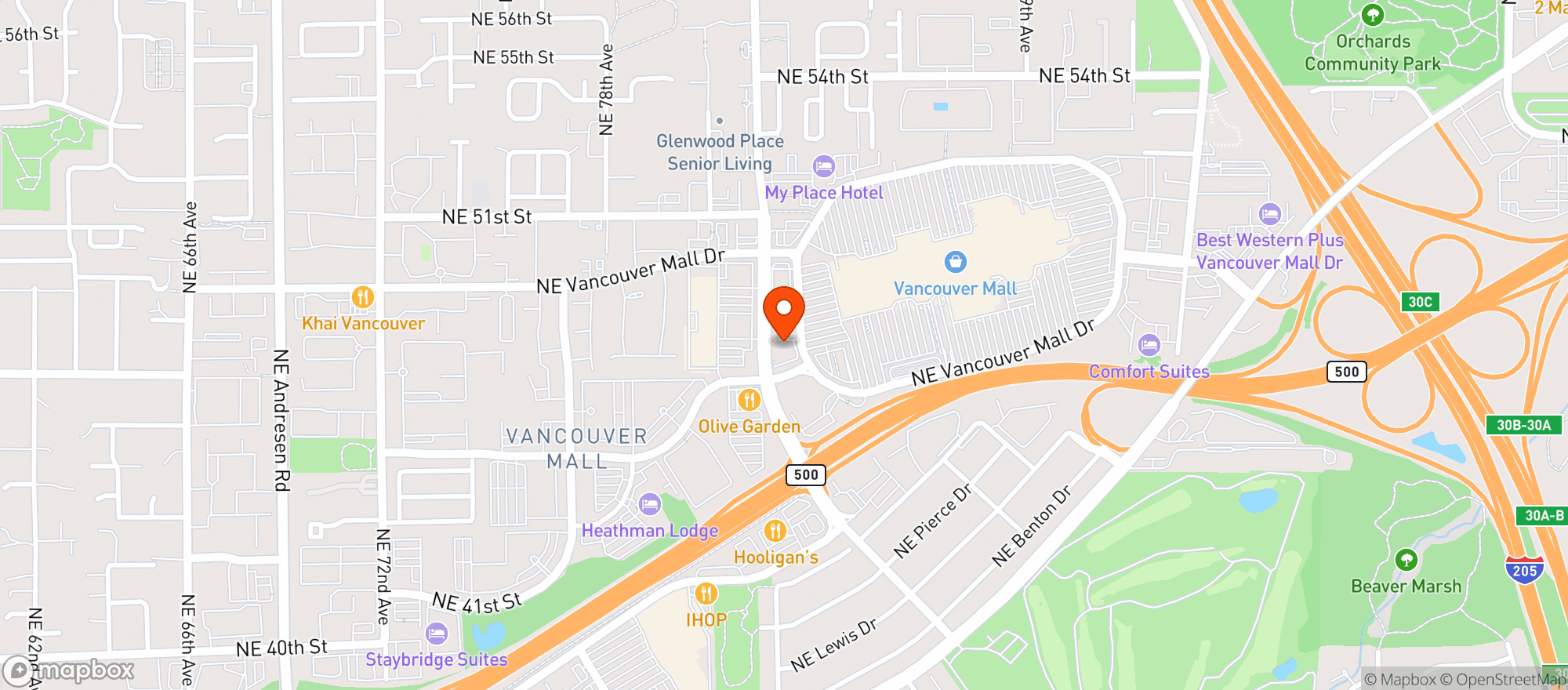 Map showing Red Lobster