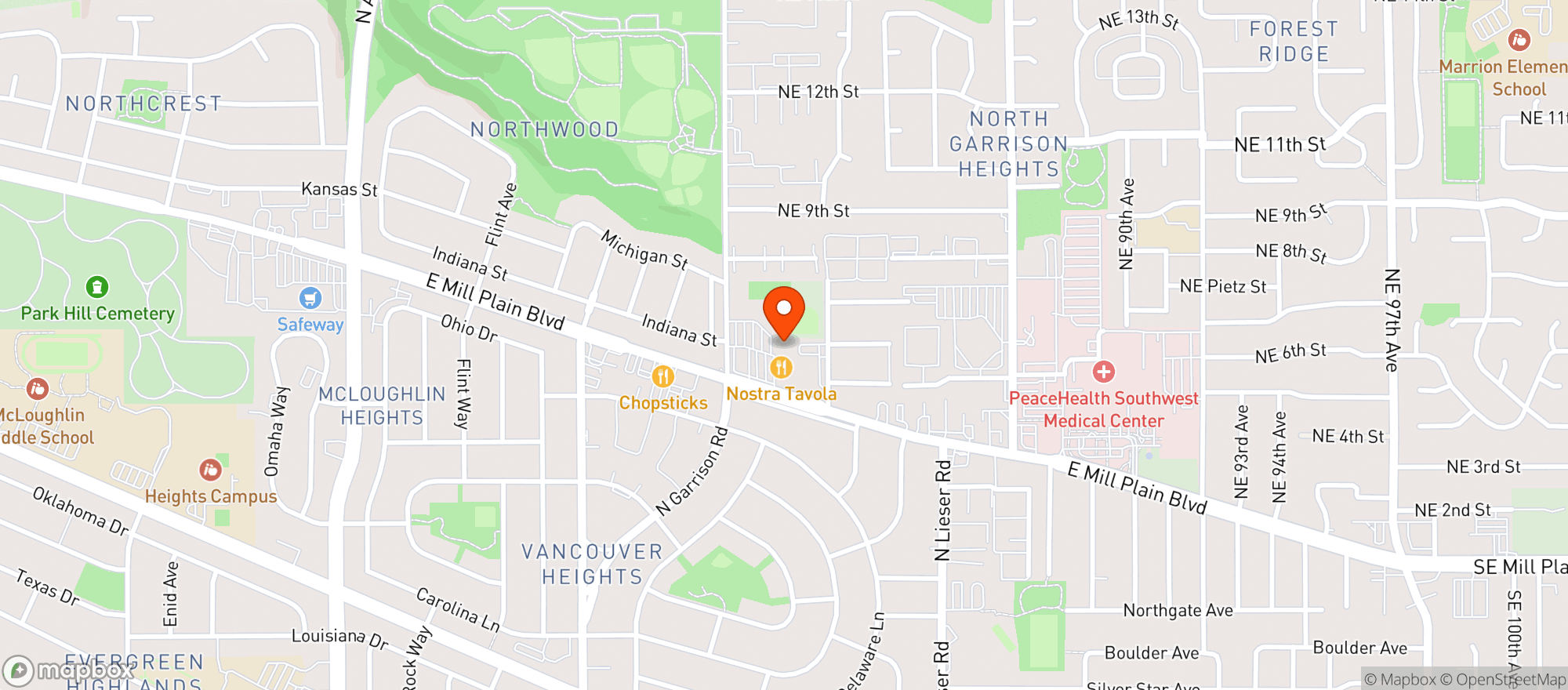 Map showing Bens Bottle Shop