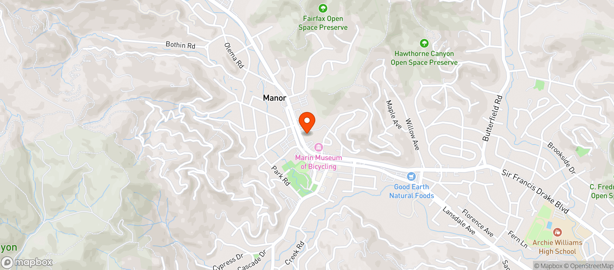Map showing Fairfax Market