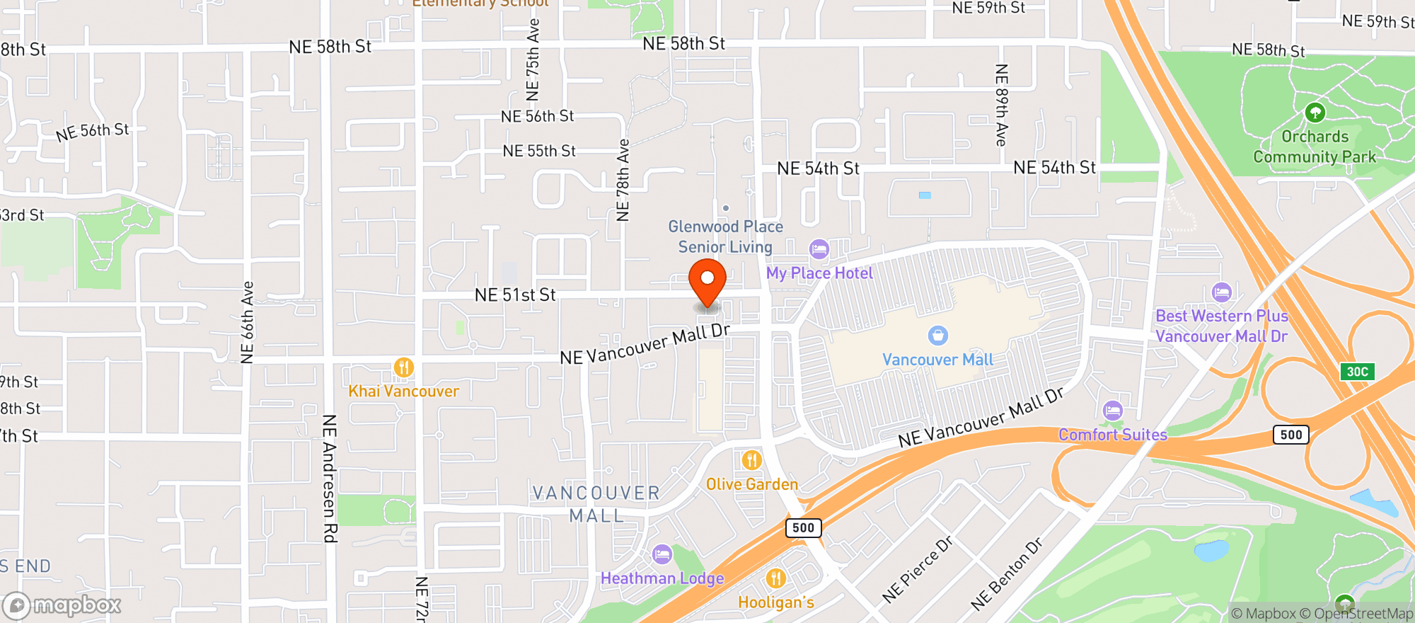 Map showing Vanmall Chevron