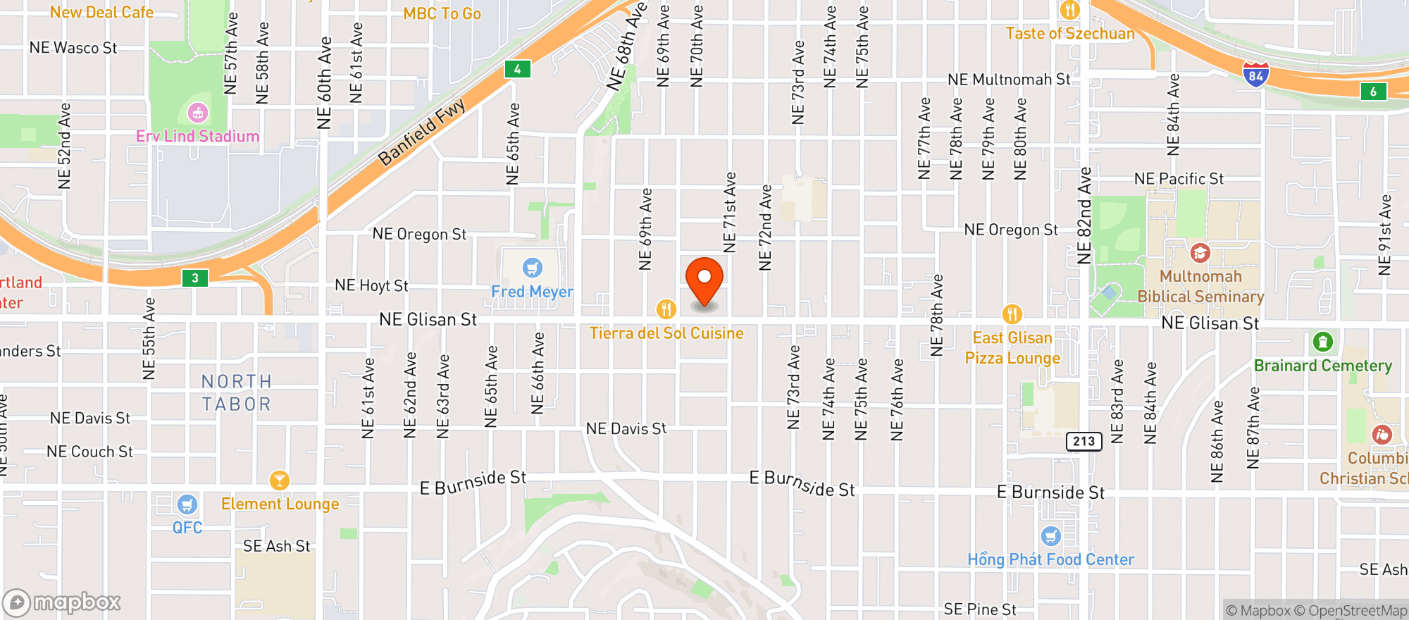 Map showing Replicant Tap Room