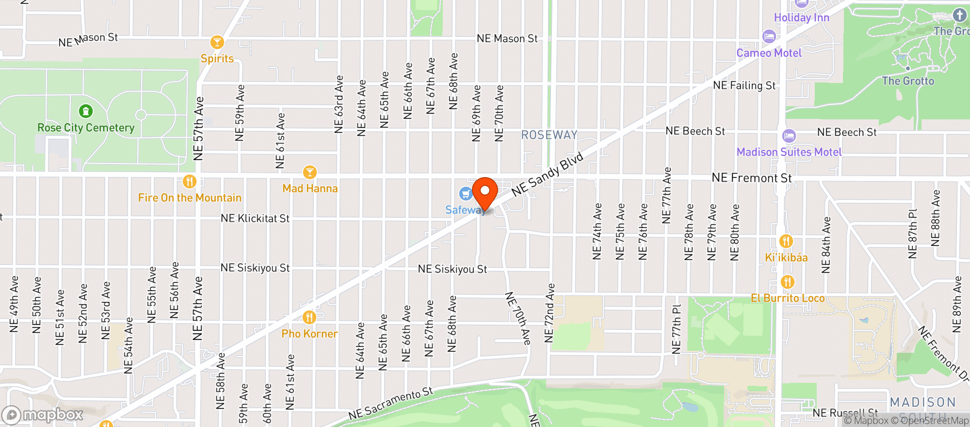 Map showing MOM AND POP WINE SHOP