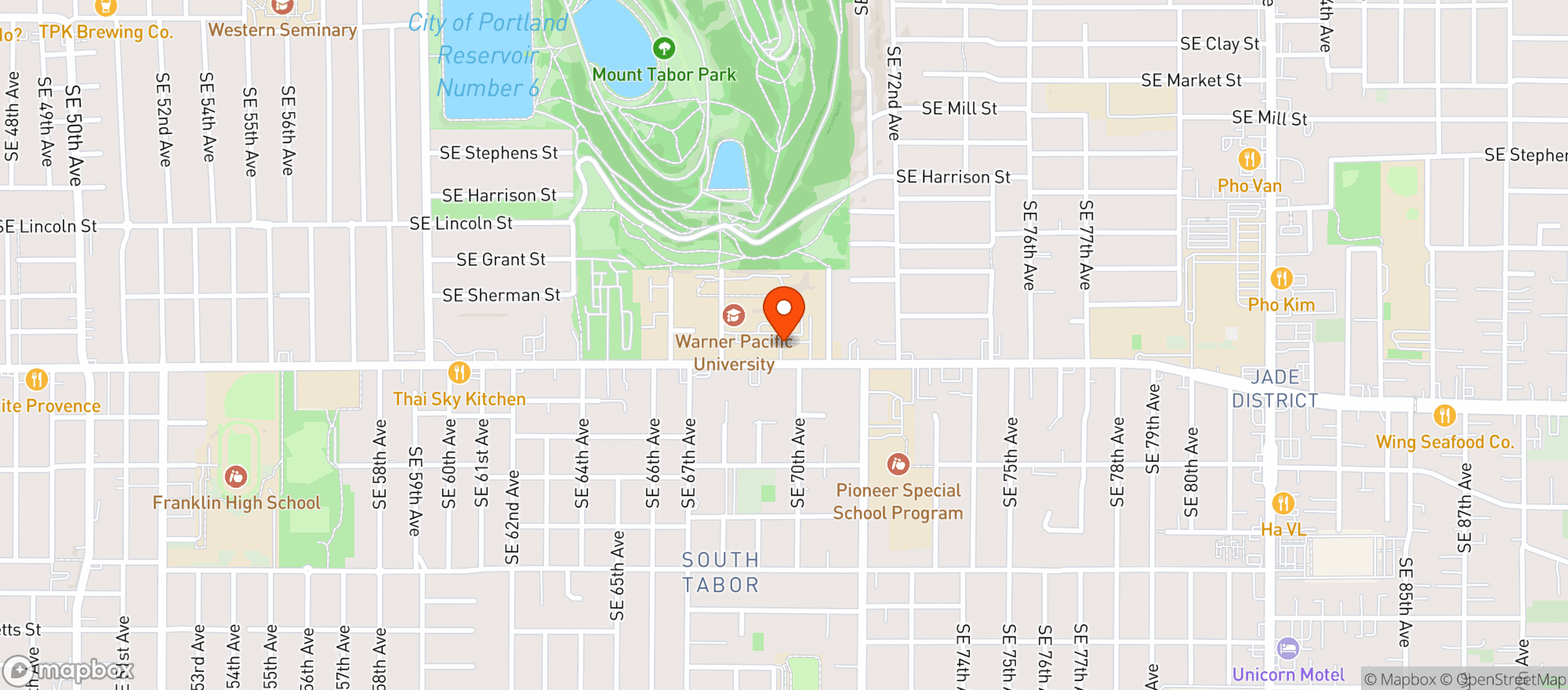 Map showing Sunny's Mini Mart Moa Chain - Portland