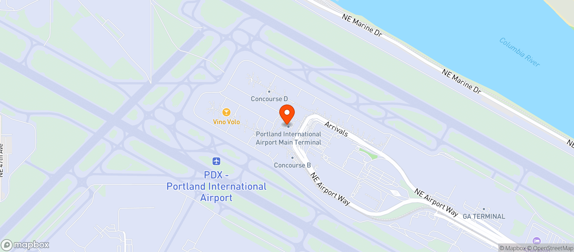 Map showing Loyal Legion Airport