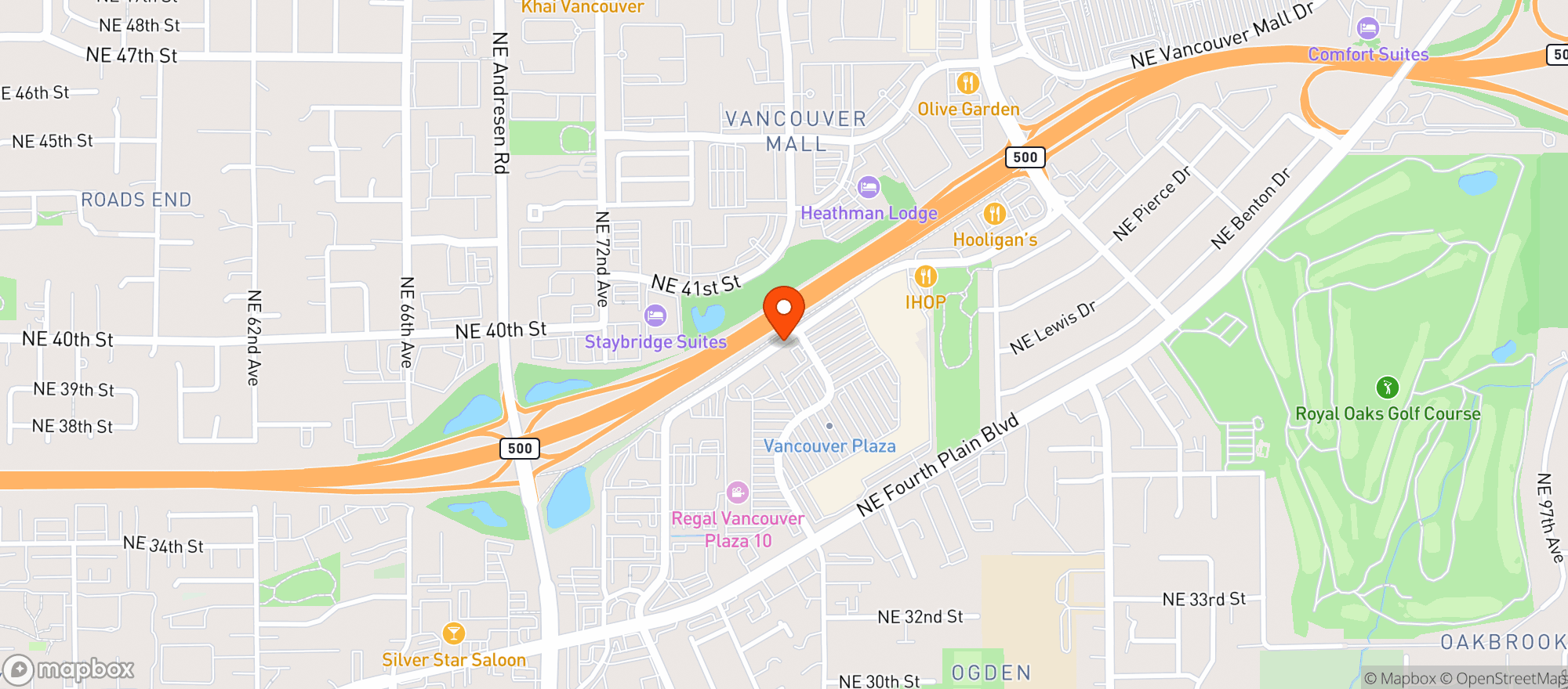 Map showing Target Store