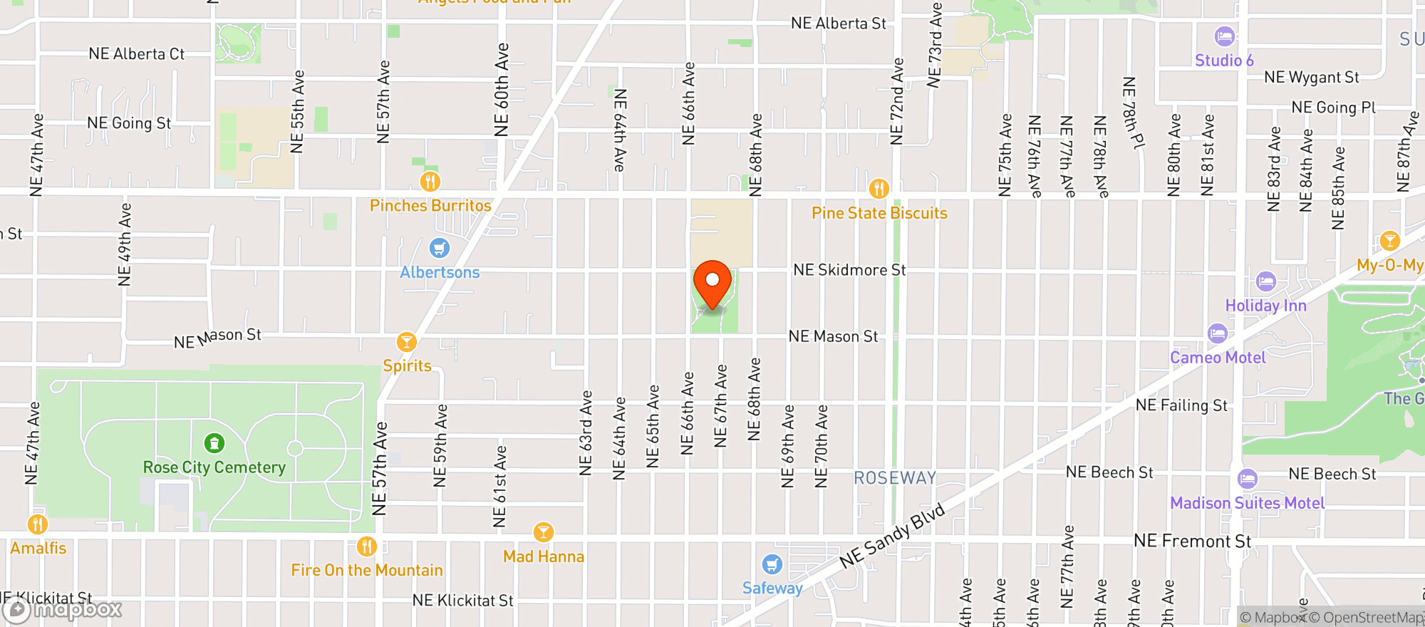 Map showing Wellington Park