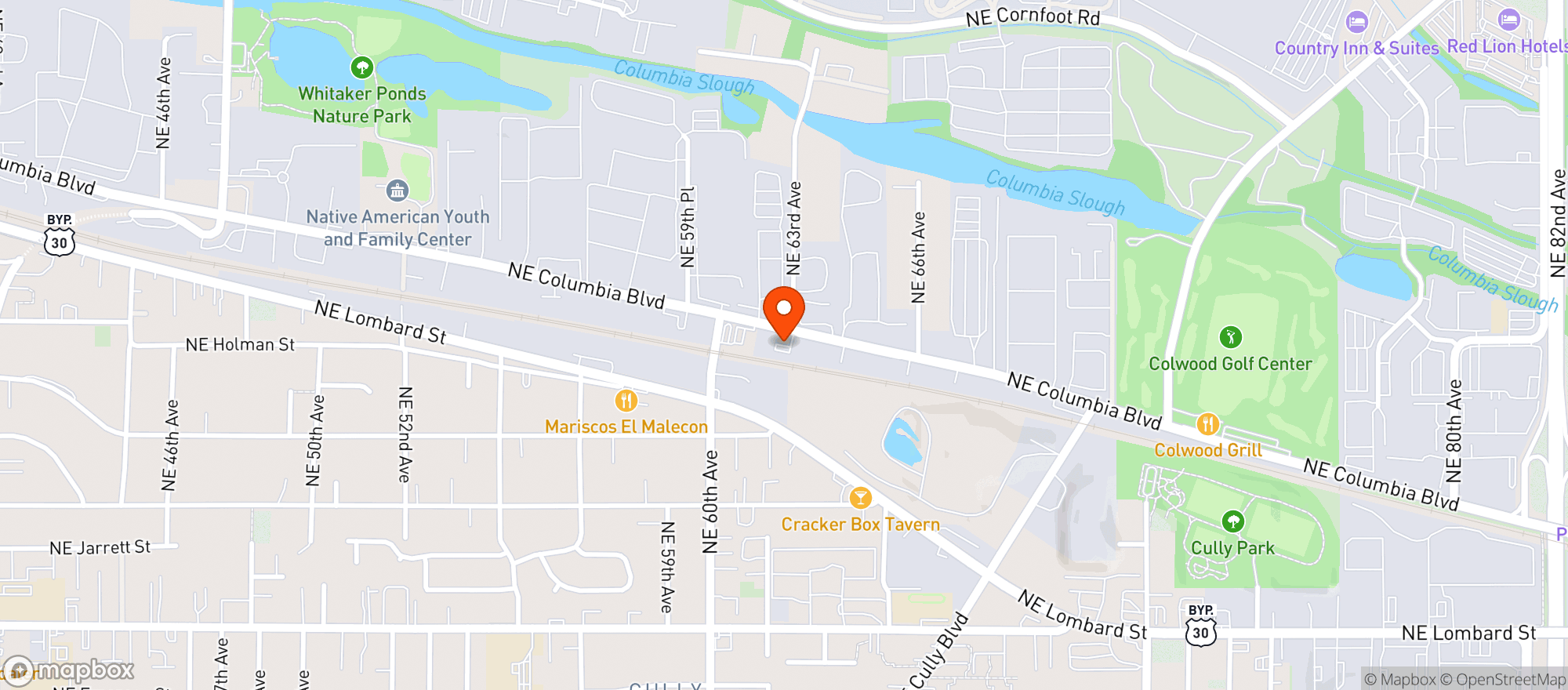 Map showing Lemonnade - Ne Columbia