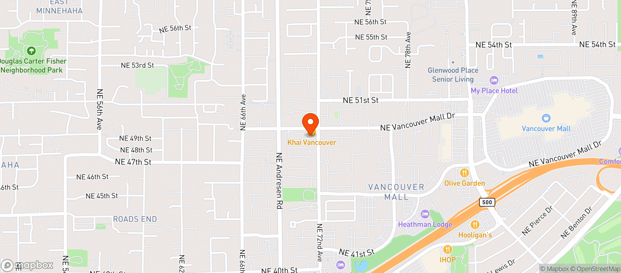 Map showing Minit Mart