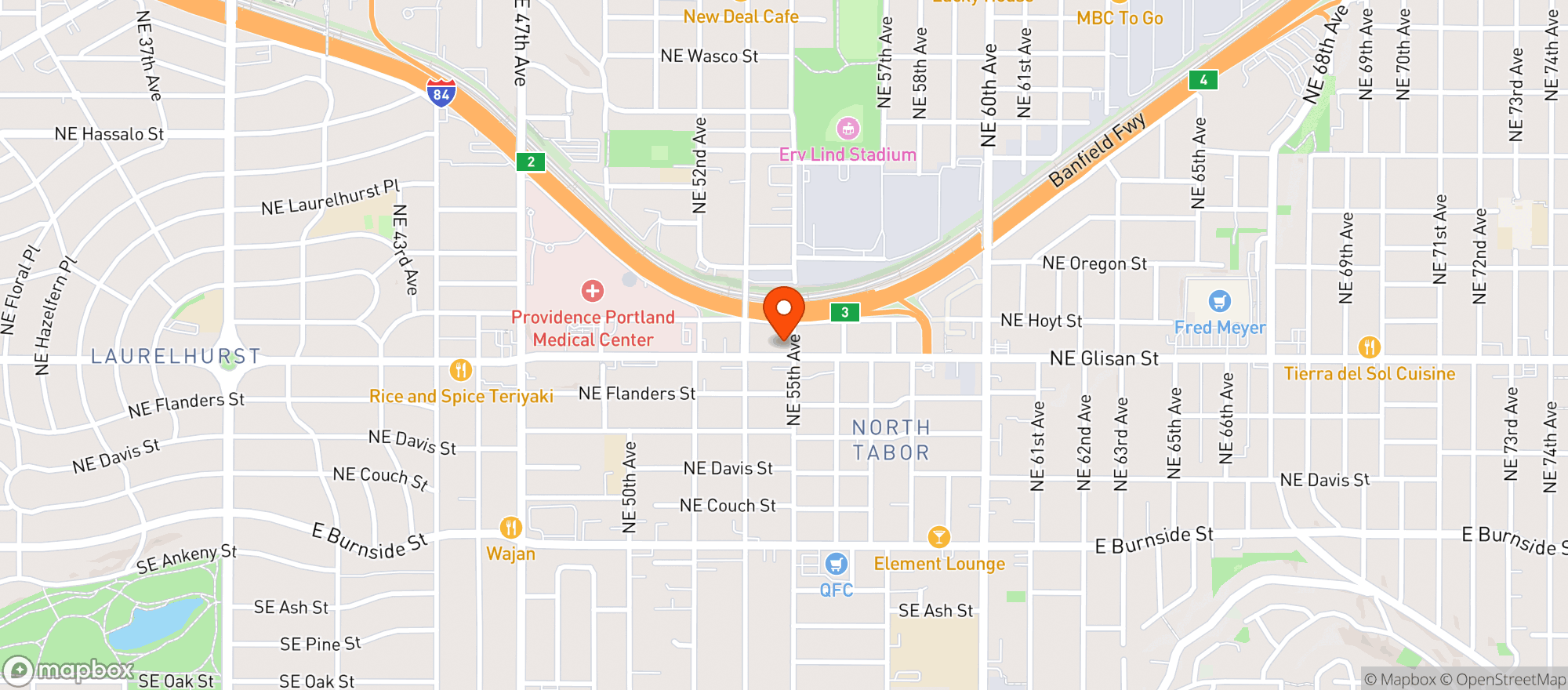 Map showing Love Buzz