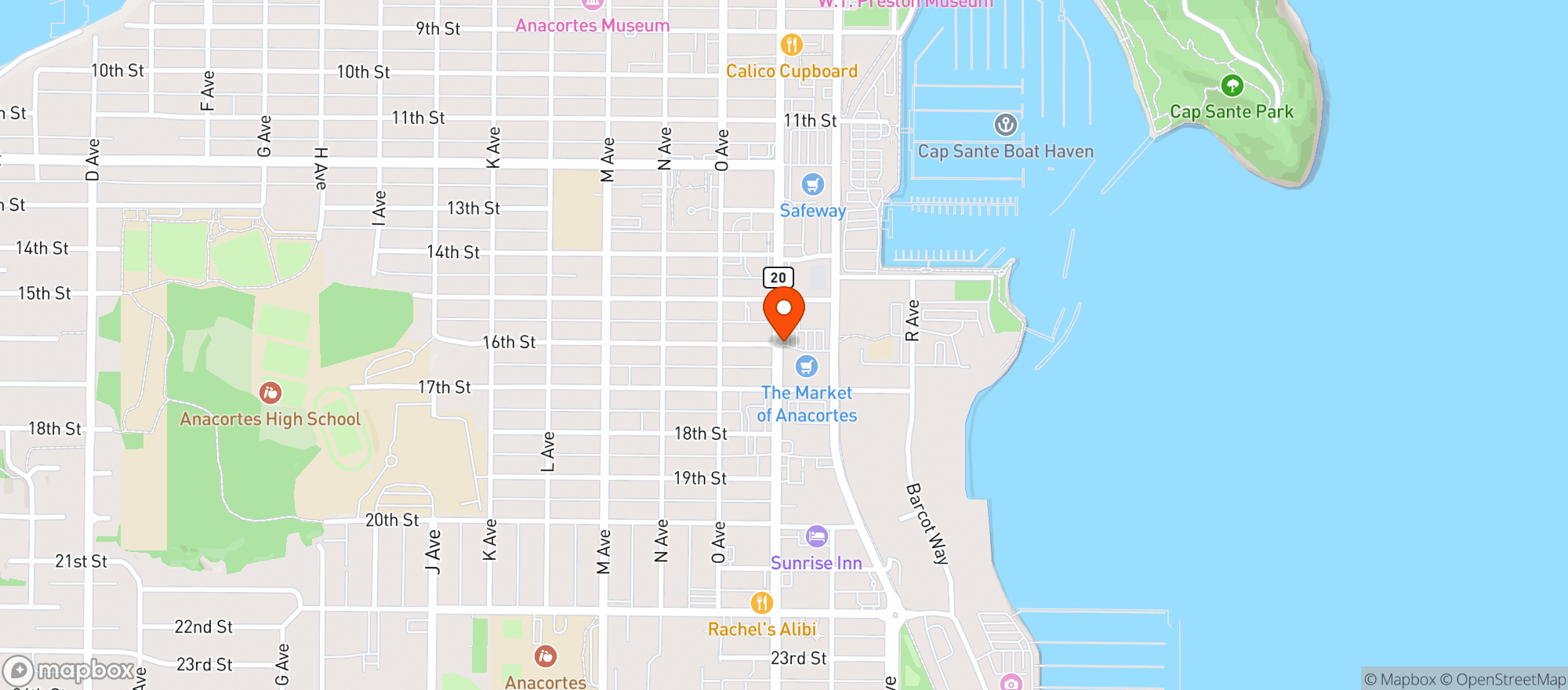 Map showing The Market At Anacortes