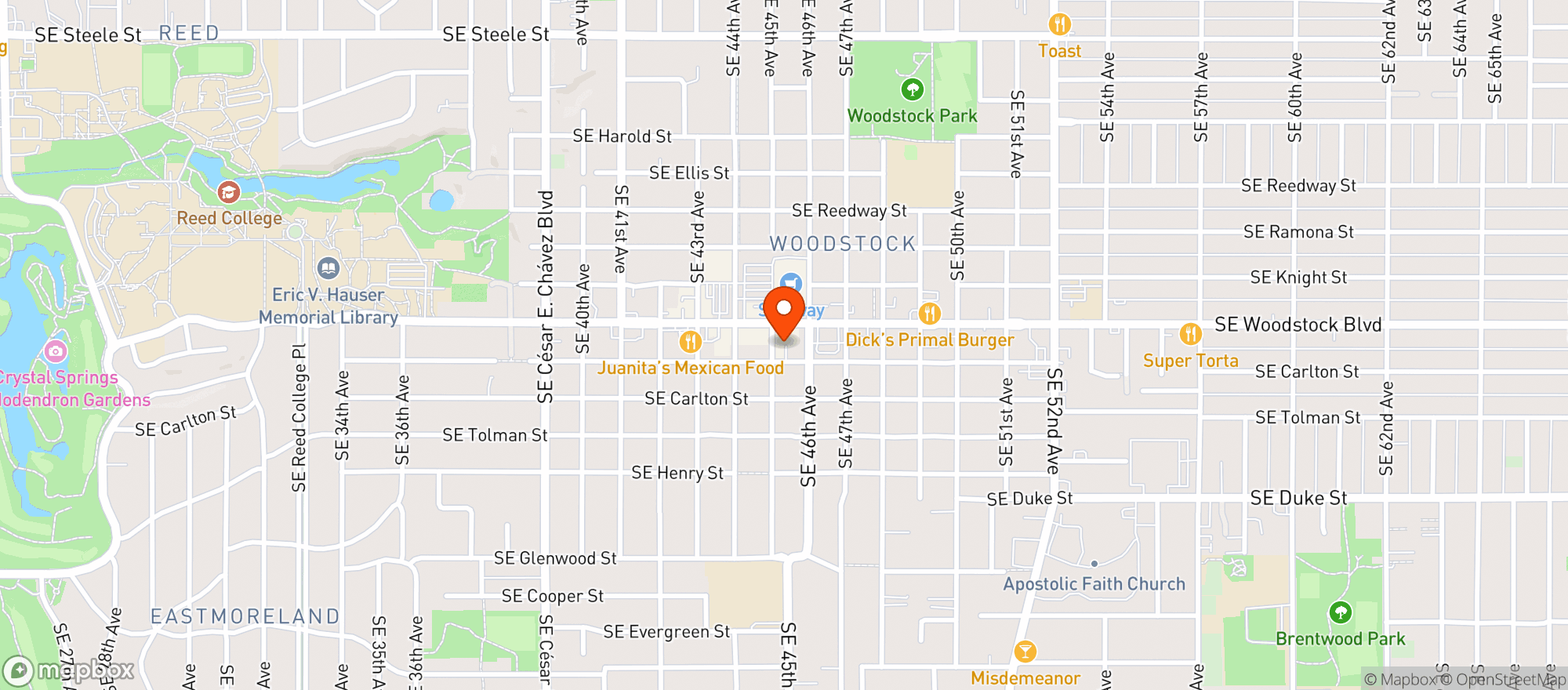 Map showing New Seasons Market