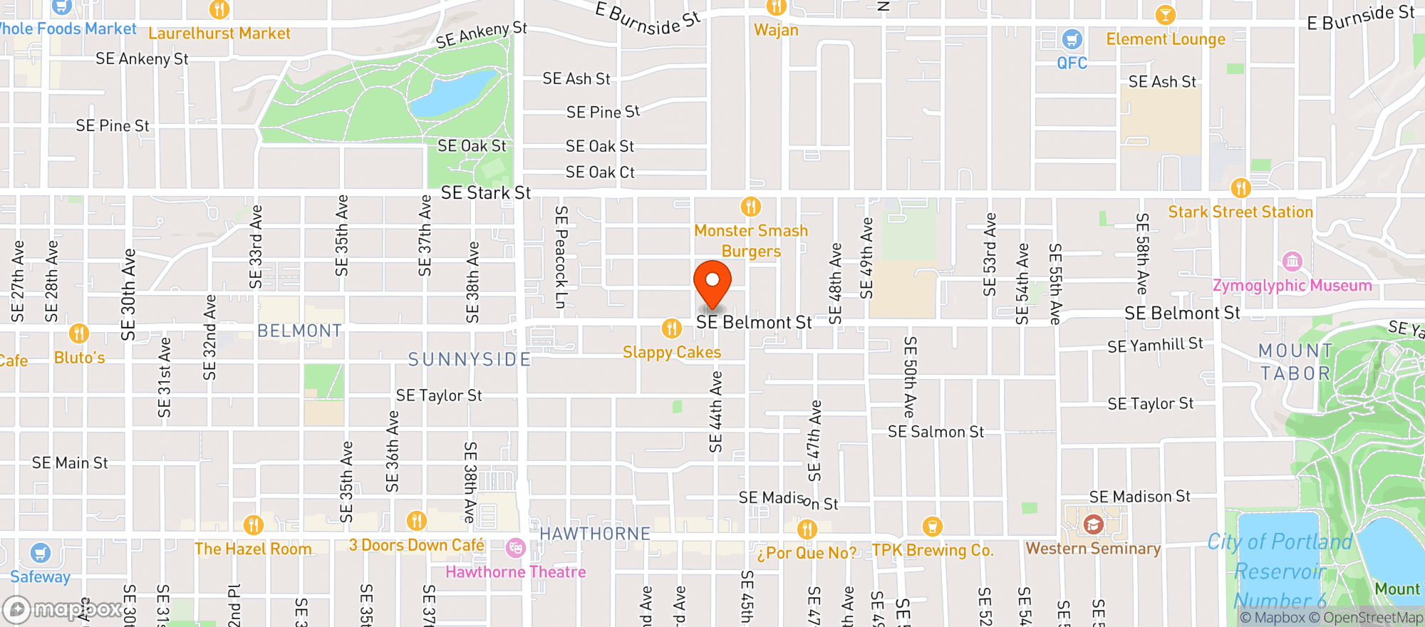 Map showing Movie Madness Video - Portland