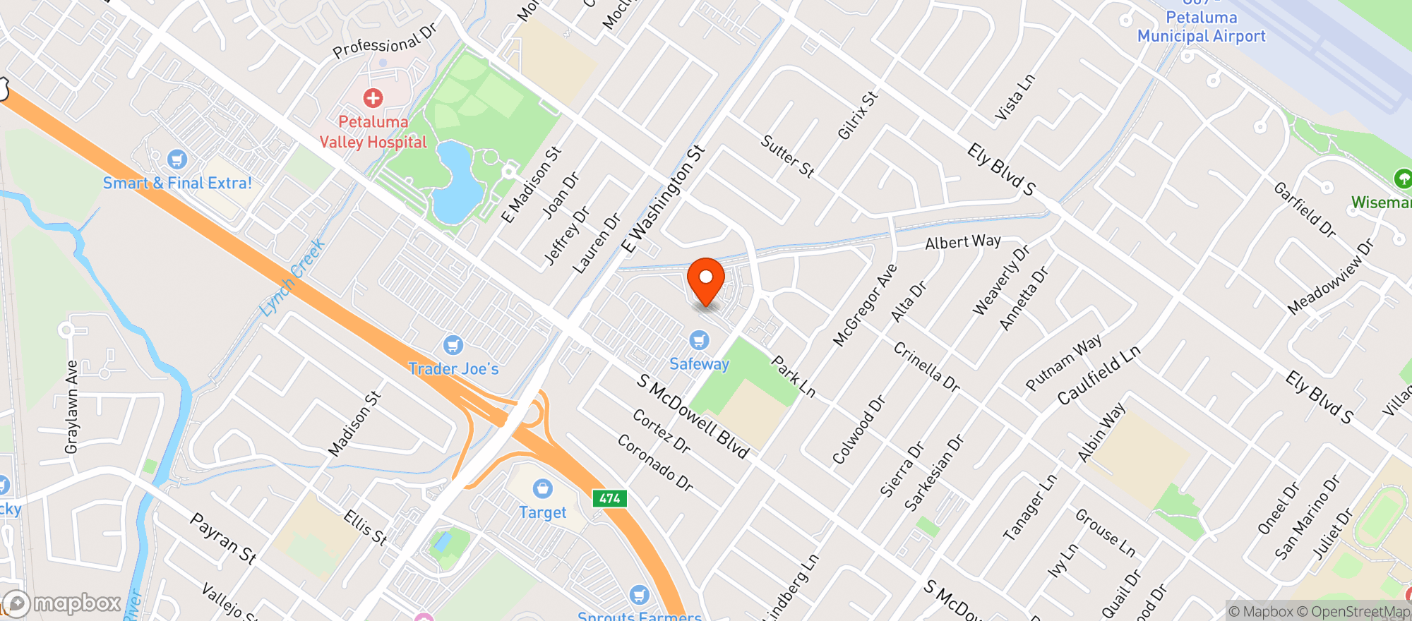 Map showing Safeway