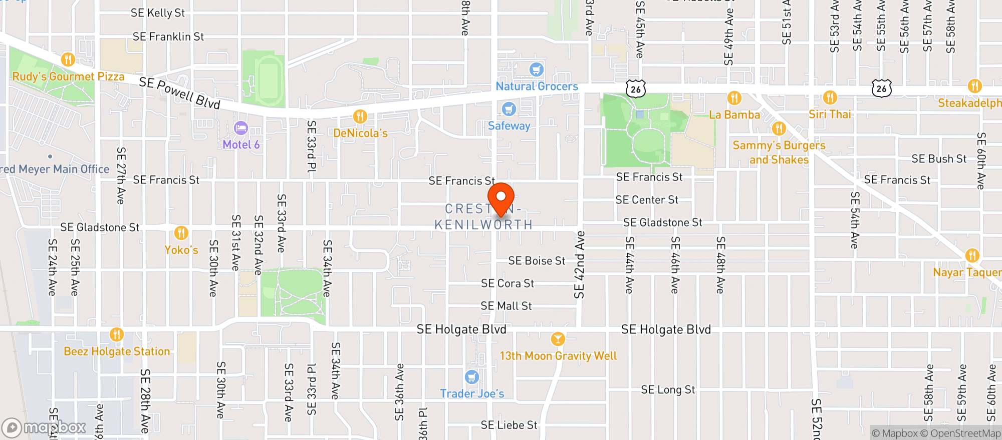 Map showing Plaid Pantry #36