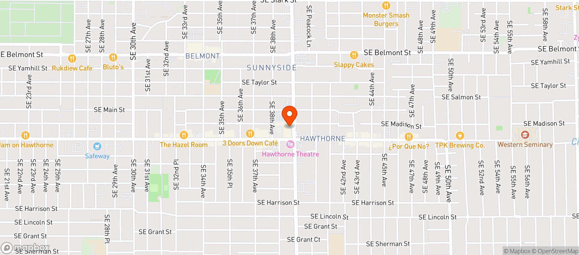 Map showing Fred Meyer