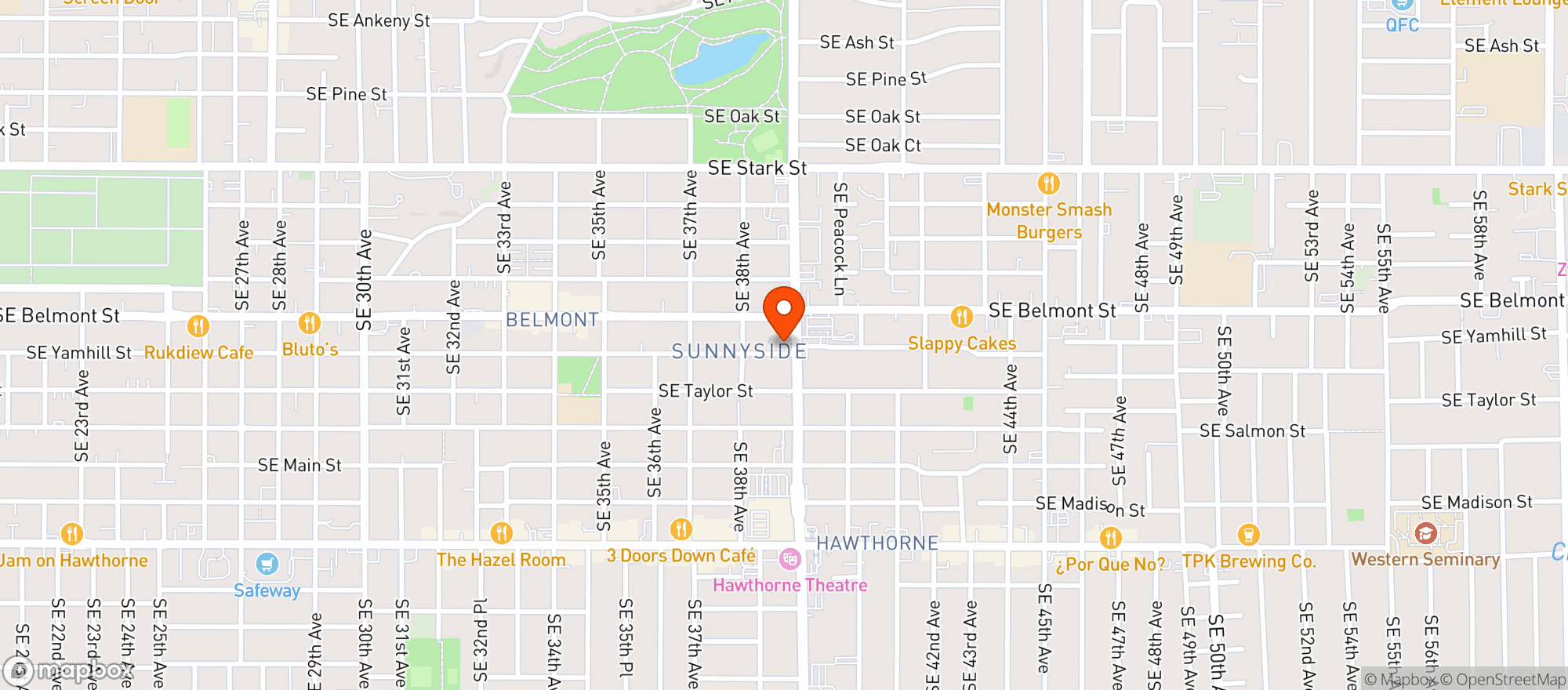 Map showing 39th Mini Mart