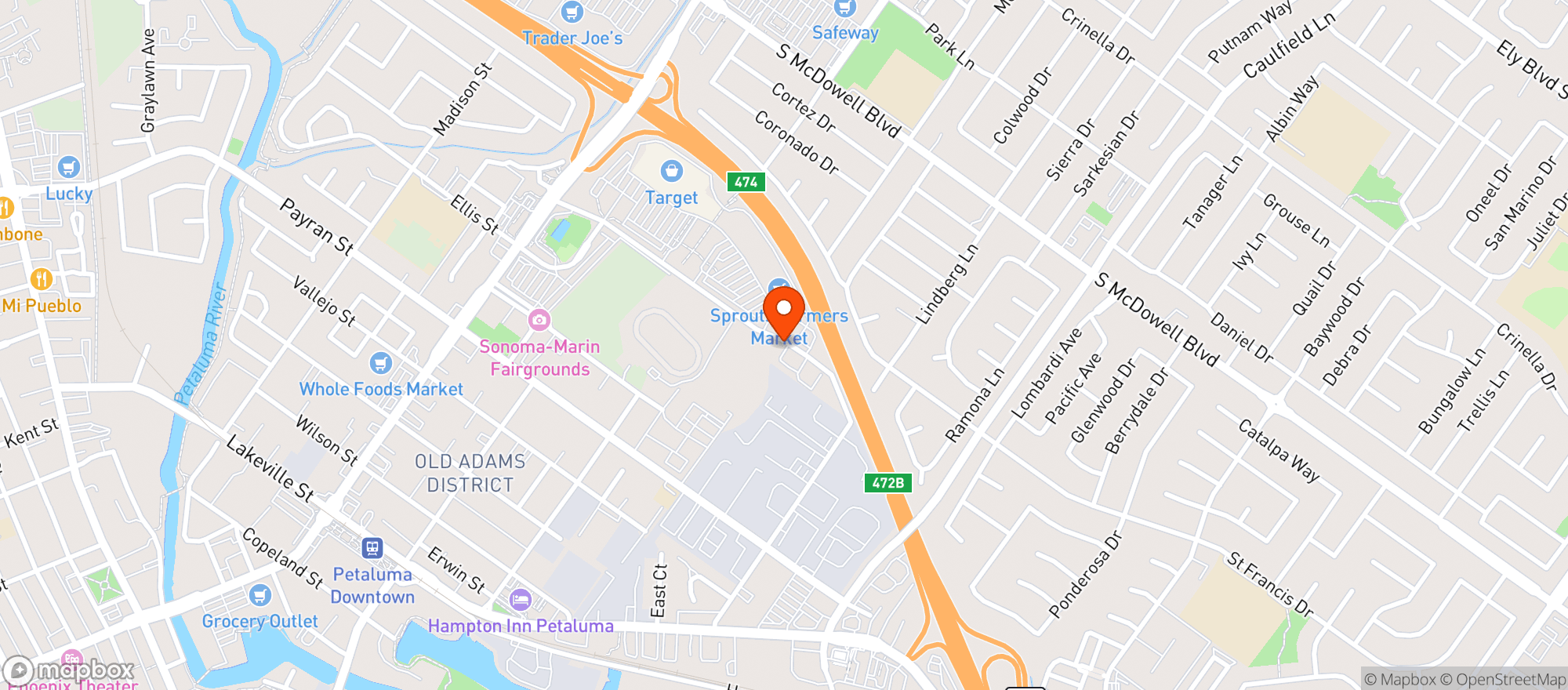 Map showing Target