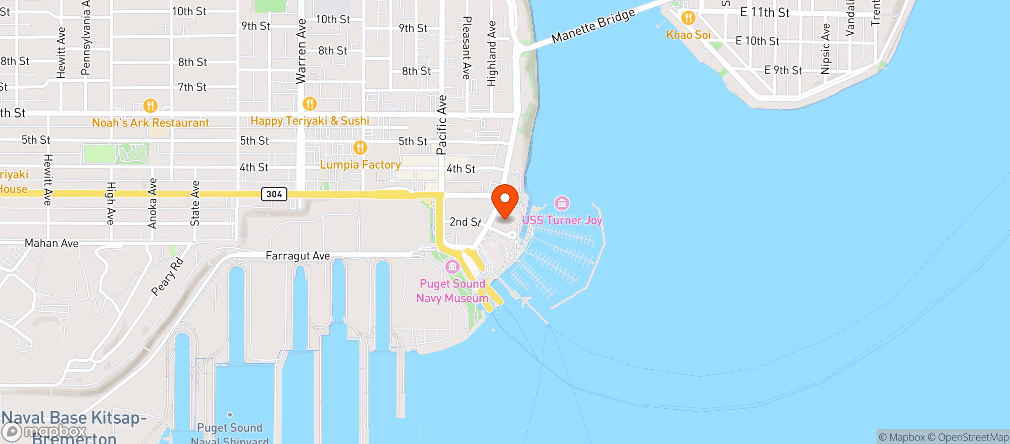 Map showing Char Kitchen