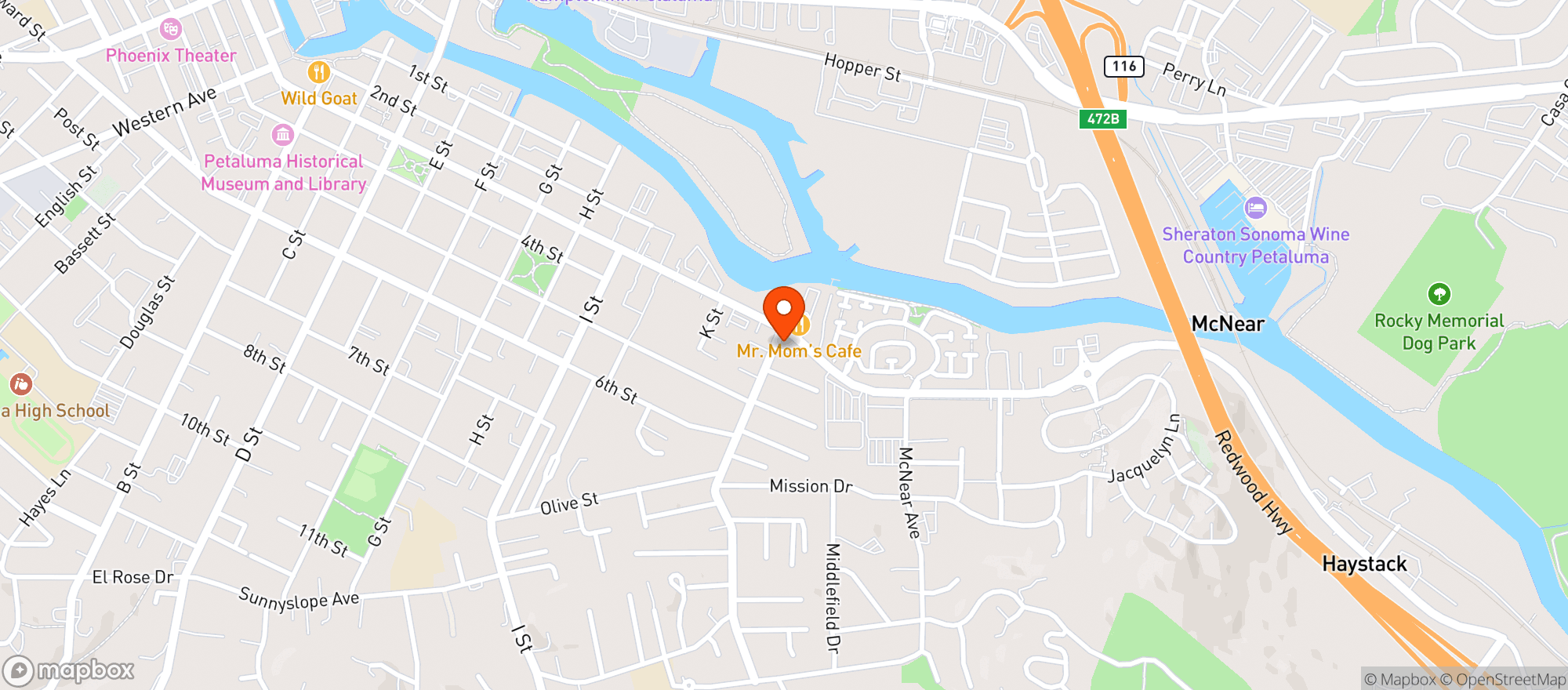 Map showing South City Market