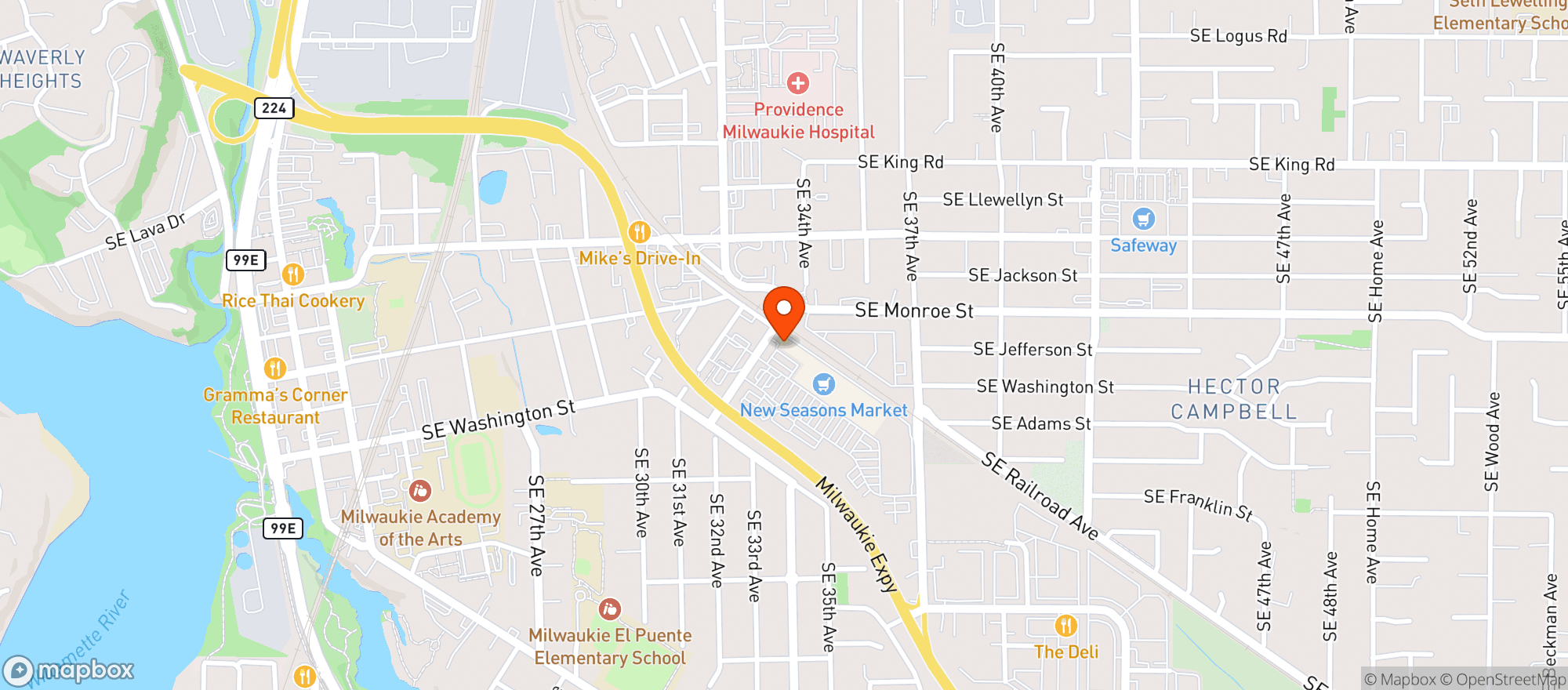 Map showing Milwaukee Liquor Store #1094
