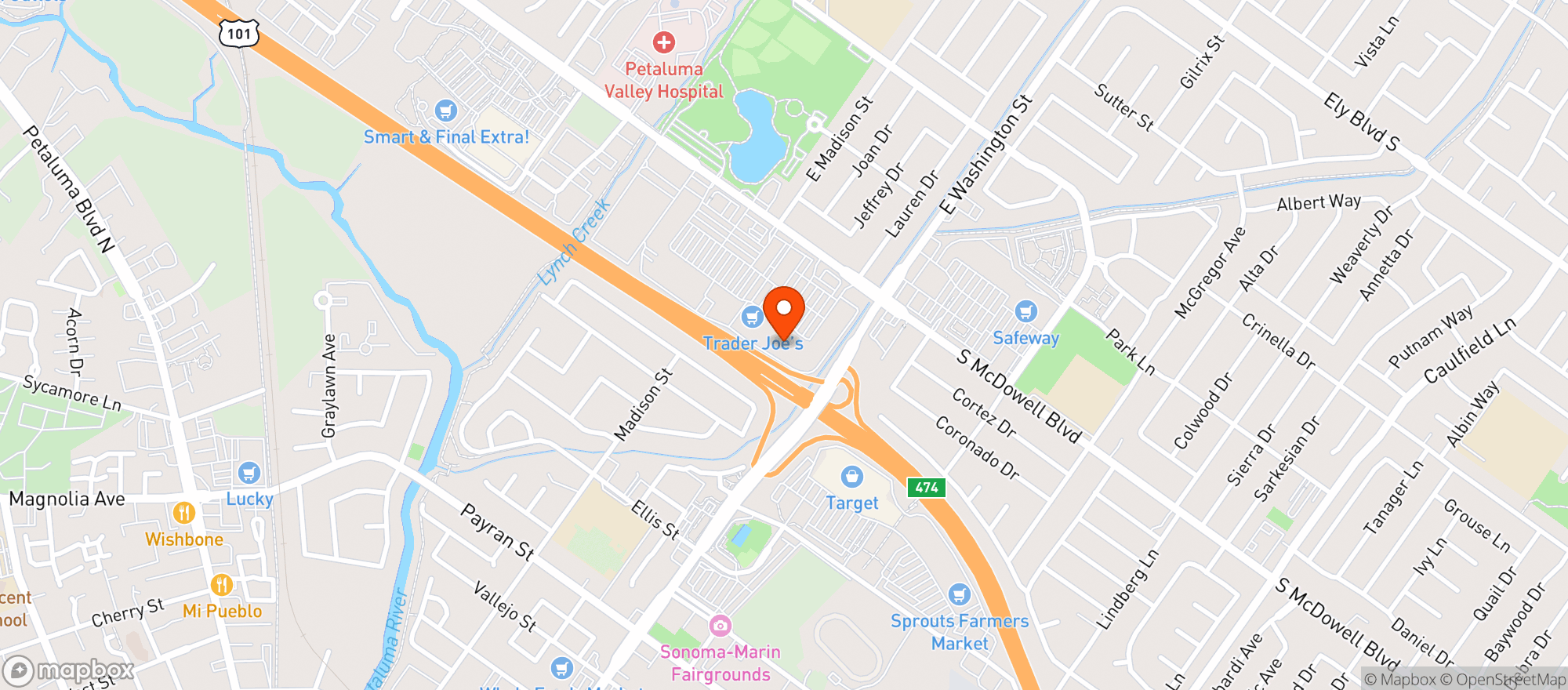 Map showing Raleys