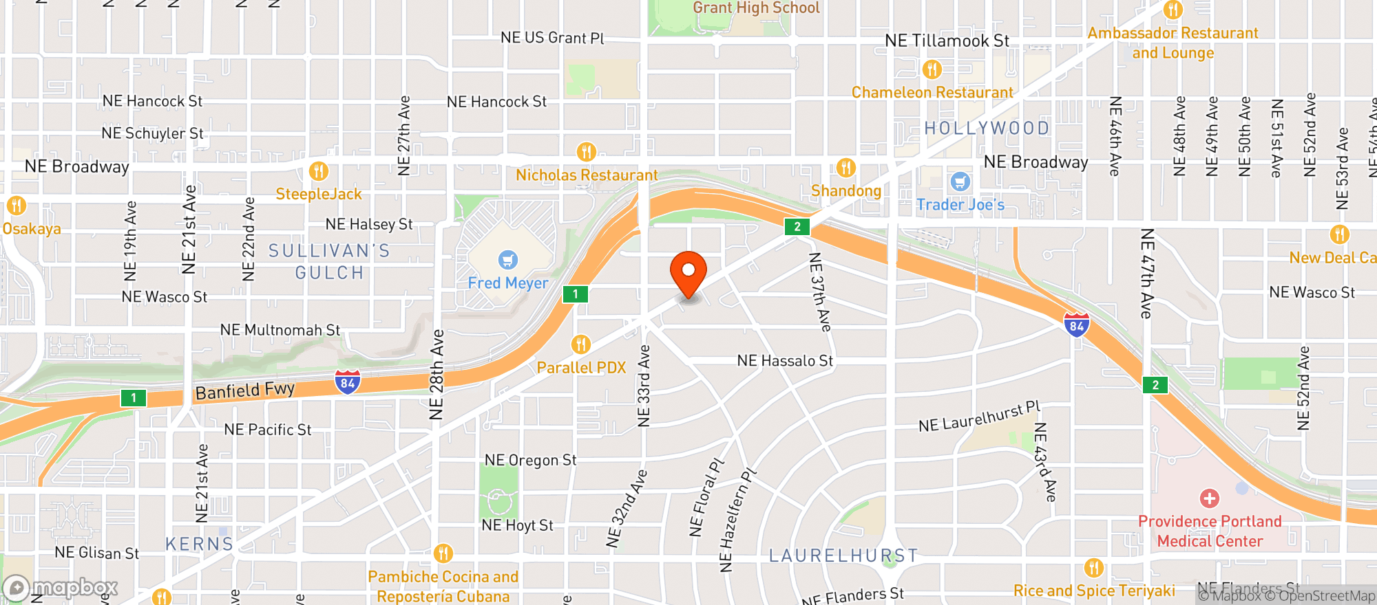 Map showing Potland