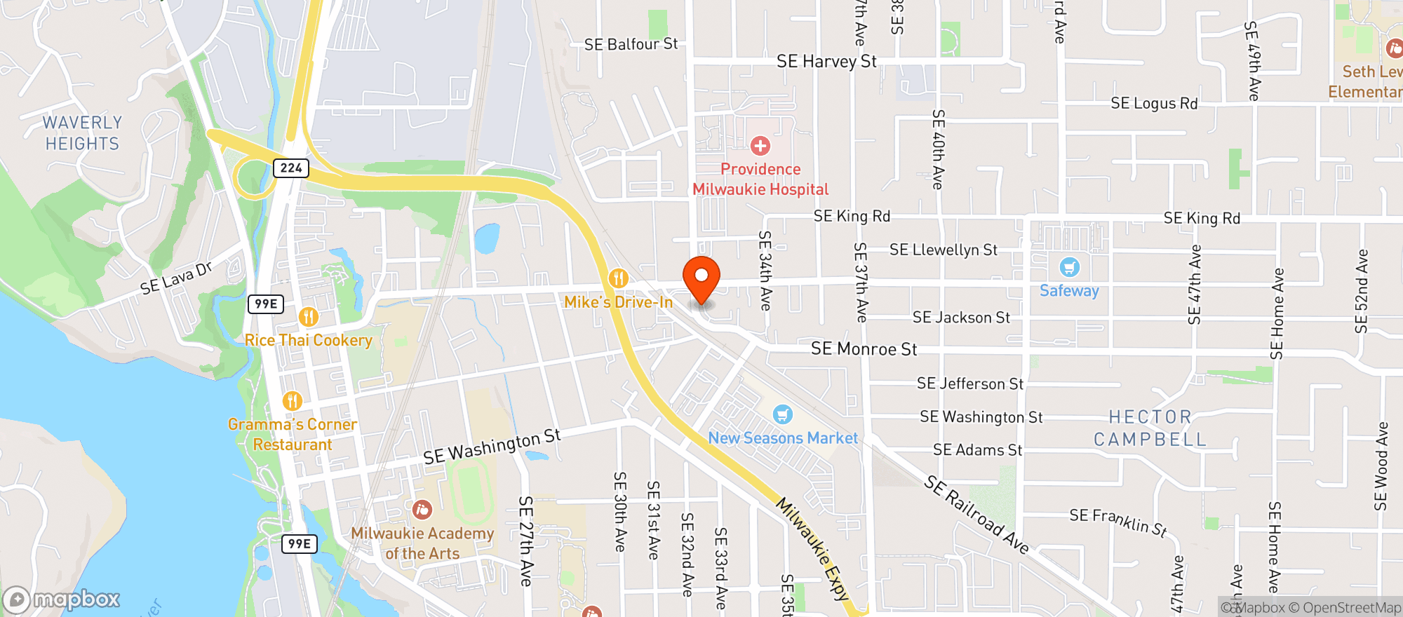 Map showing The Office