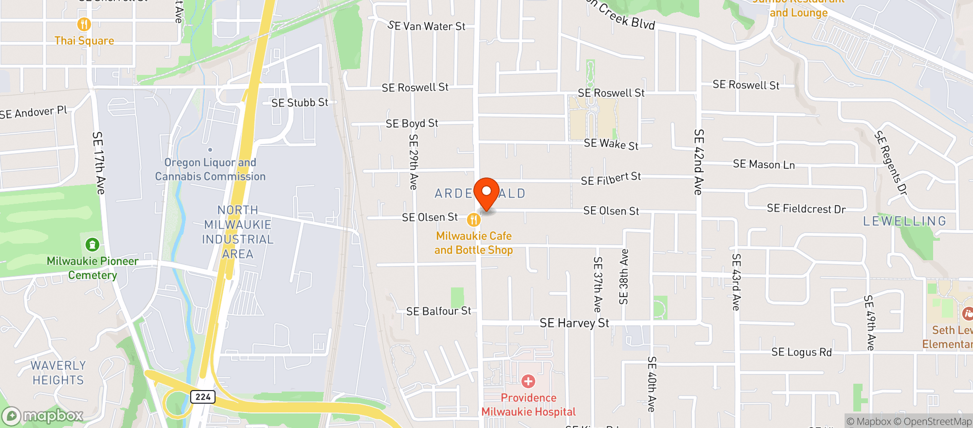 Map showing Erics Market