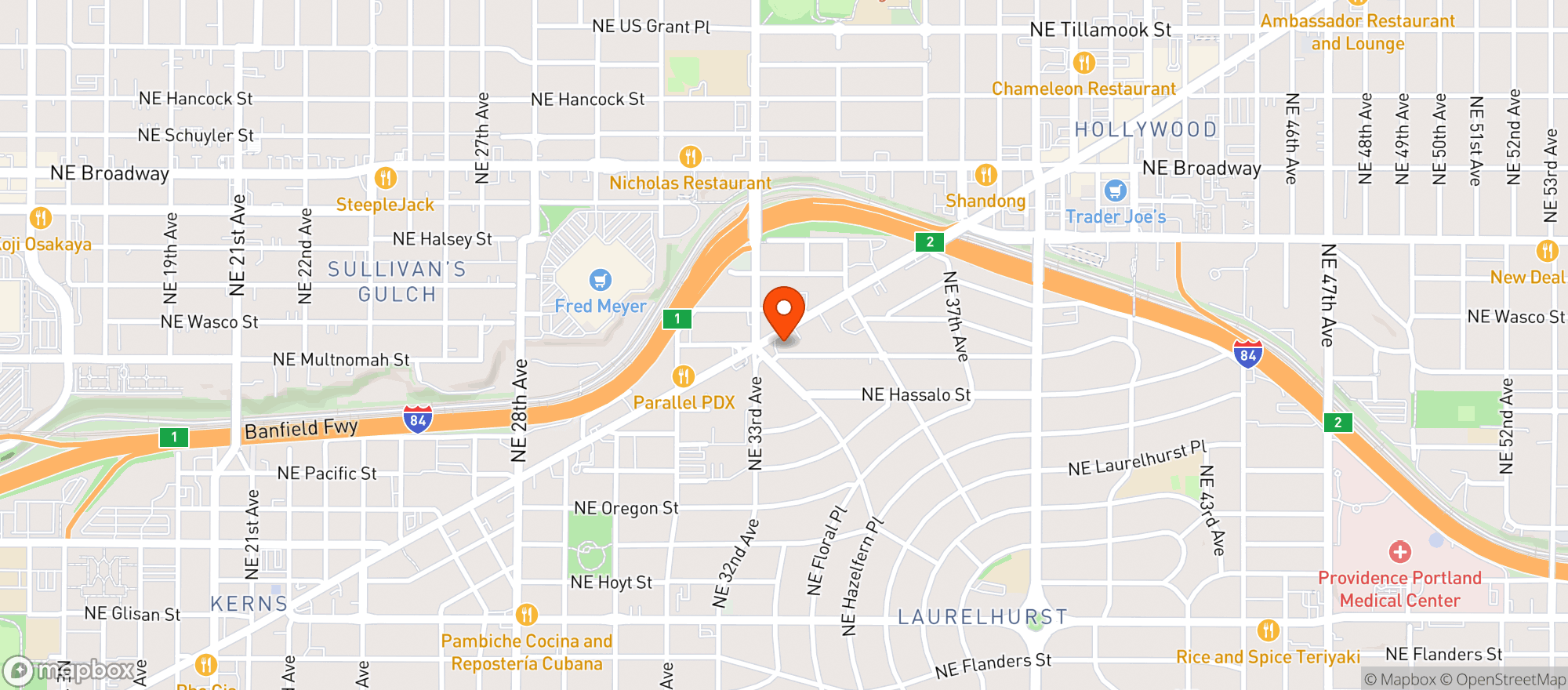 Map showing Plaid Pantry #220