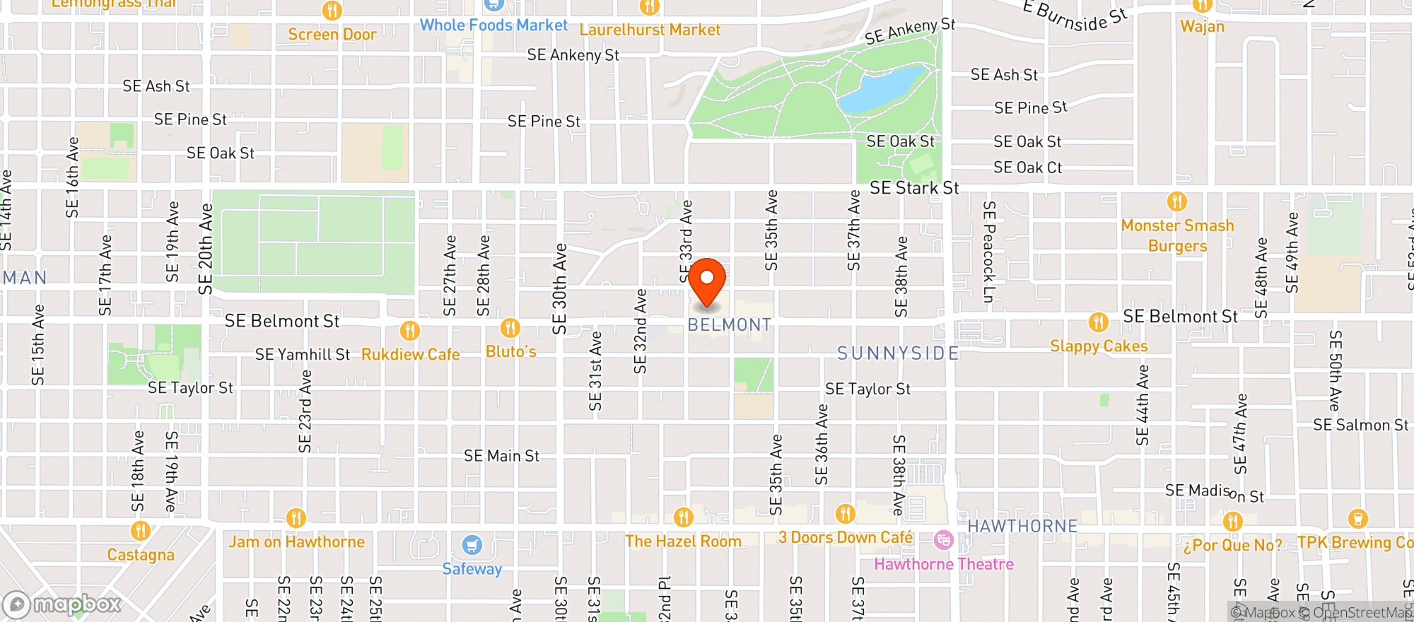 Map showing H-mart - Belmont