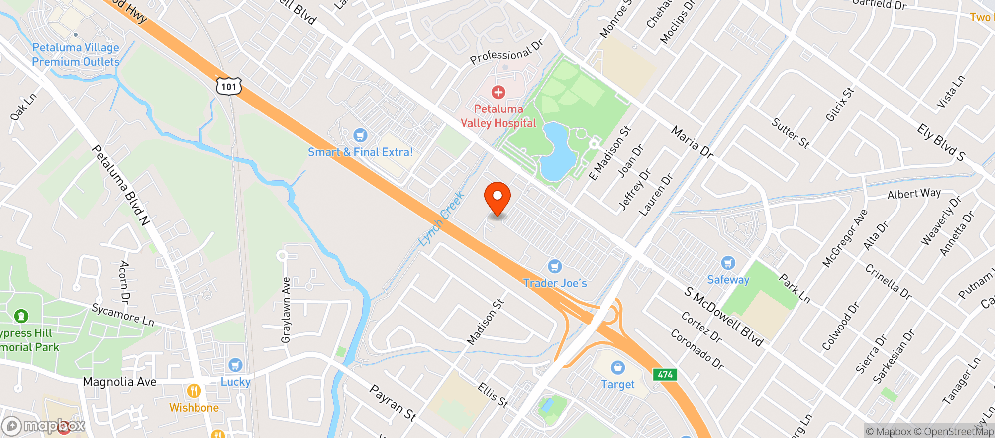Map showing Gnc